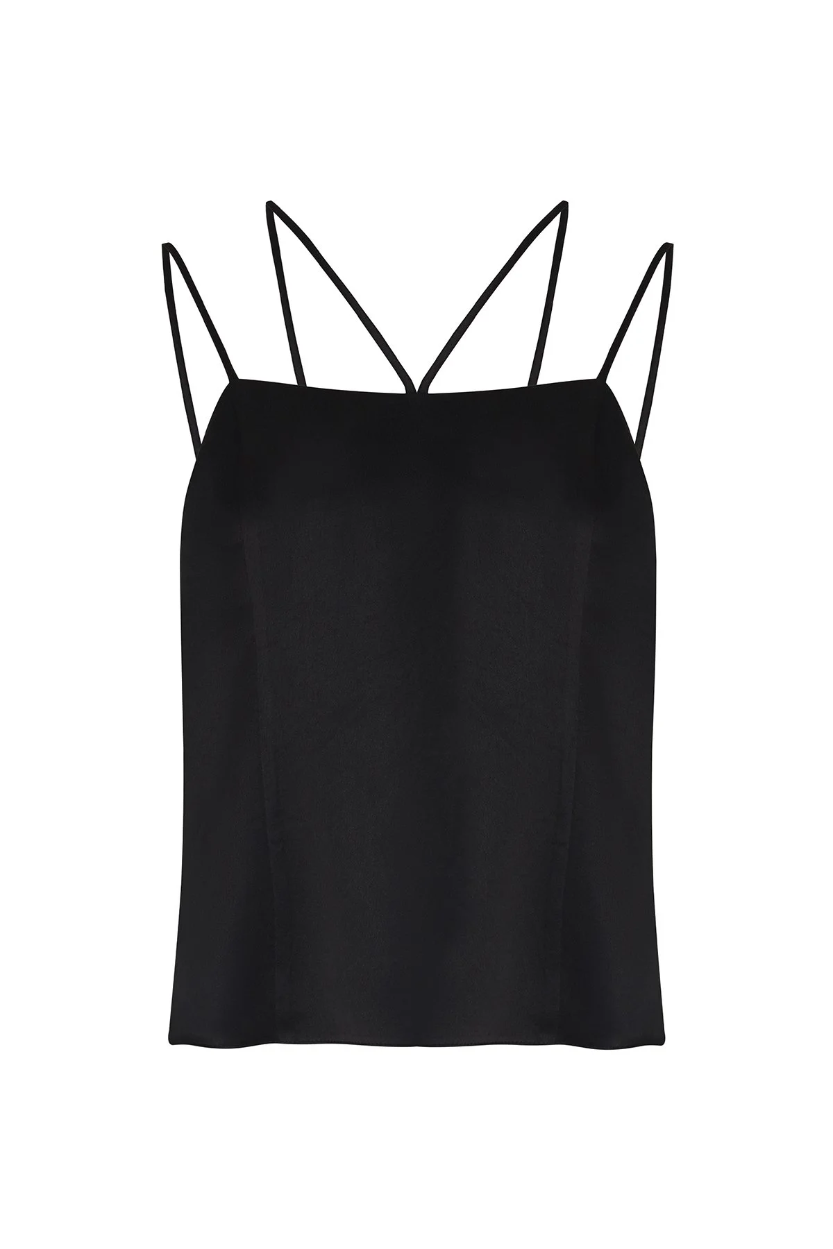 İnce Askılı Dekolteli Bluz Siyah - 4