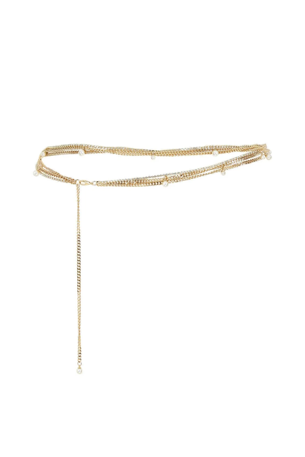  İnci Detaylı Zincir Kadın Kemer Gold - 5