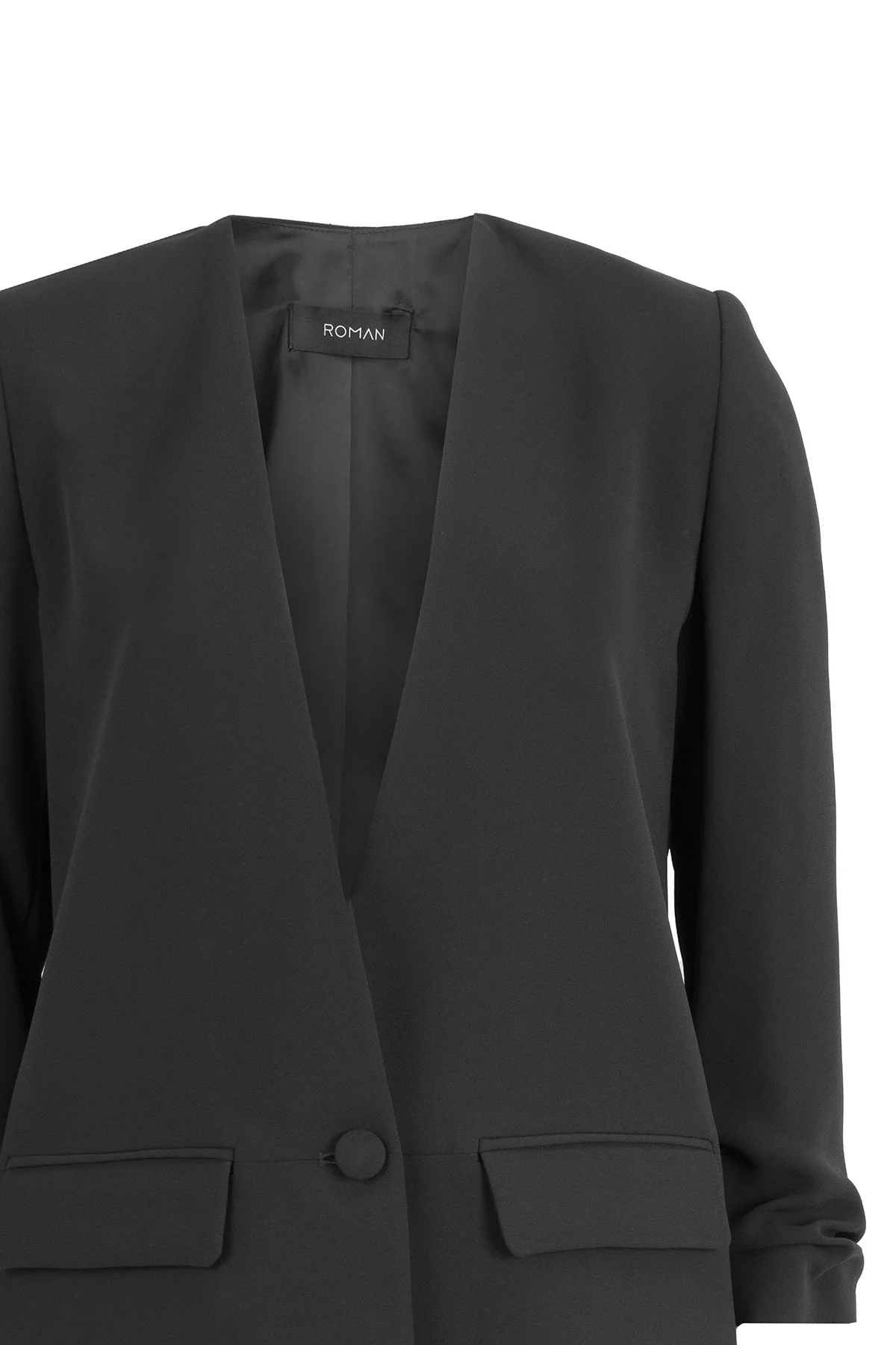 Büzgülü Kol Detaylı Ceket Antrasit - 3