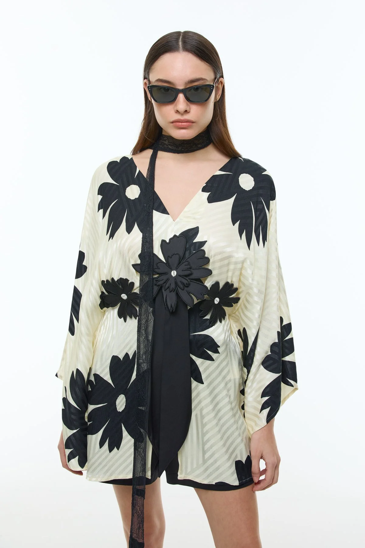 İspanyol Kol Saten Tunik Standart Renk - 1