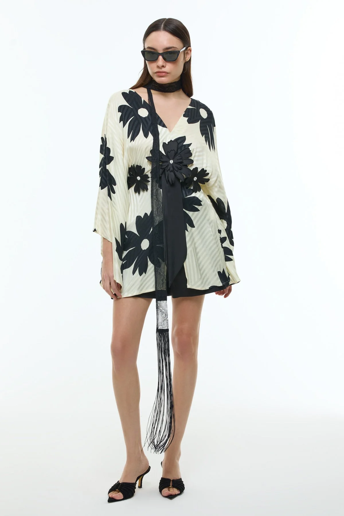 İspanyol Kol Saten Tunik Standart Renk - 3