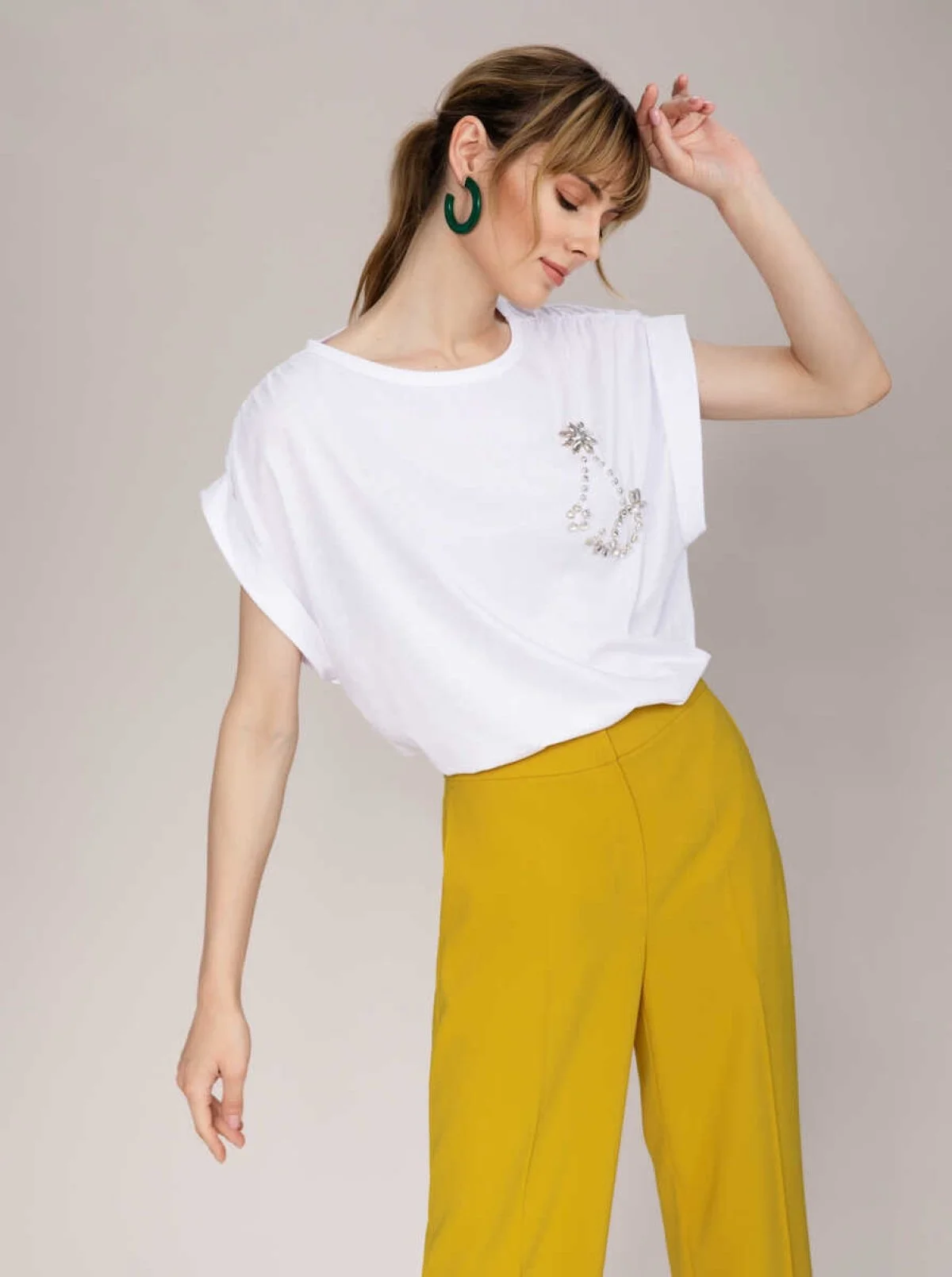 K19 54136 T-SHIRT Beyaz - 1