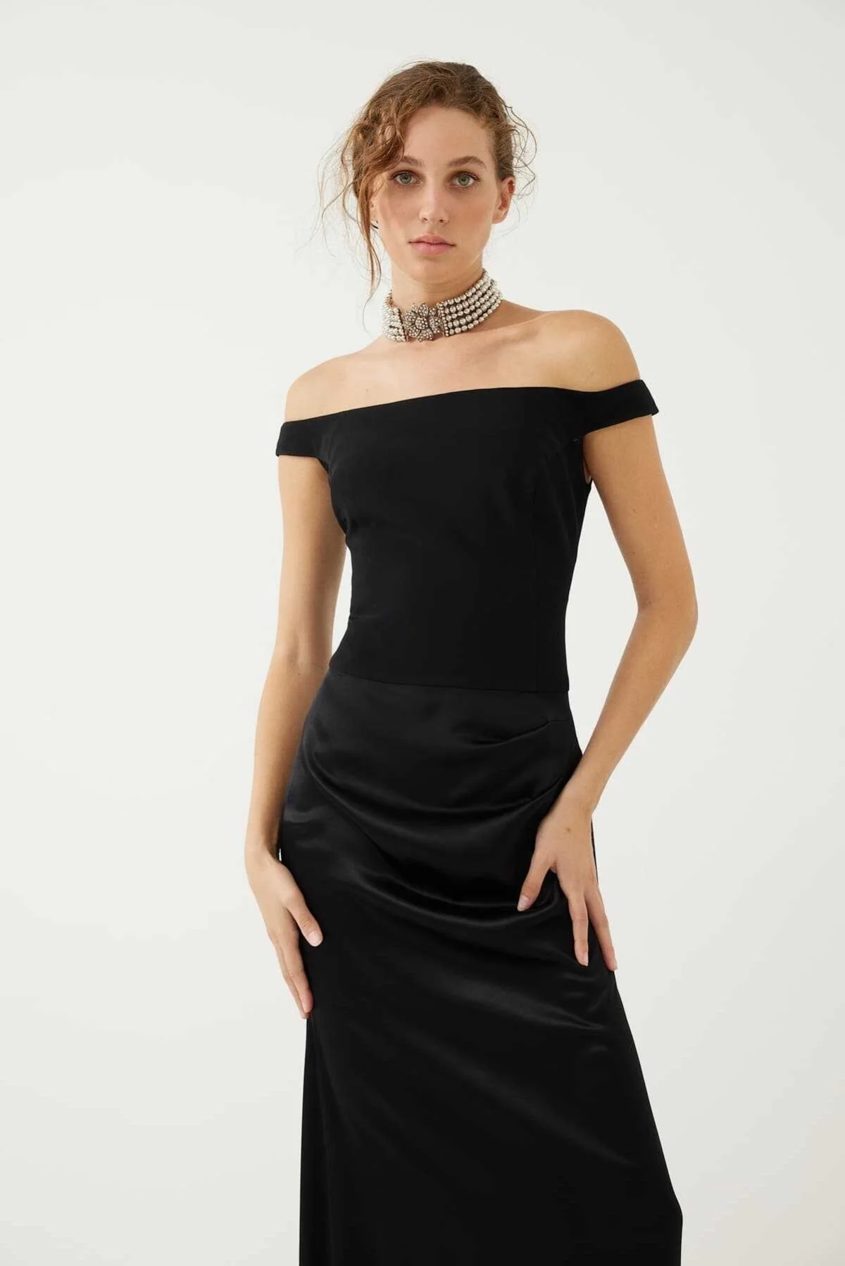 Ortası Çiçek Taşlı Choker Kolye Standart Renk - 2