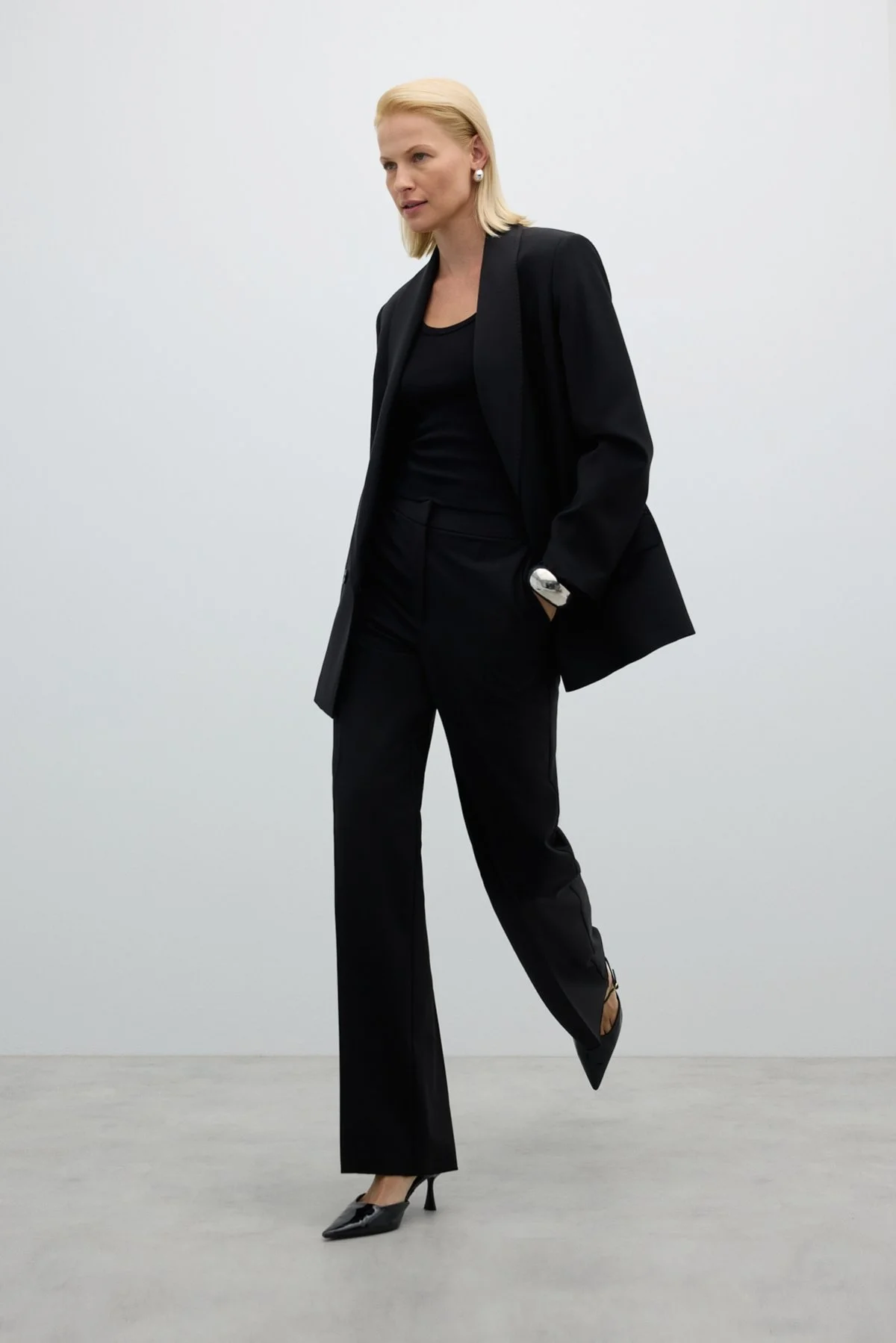 Kruvaze Ceket Siyah - 3