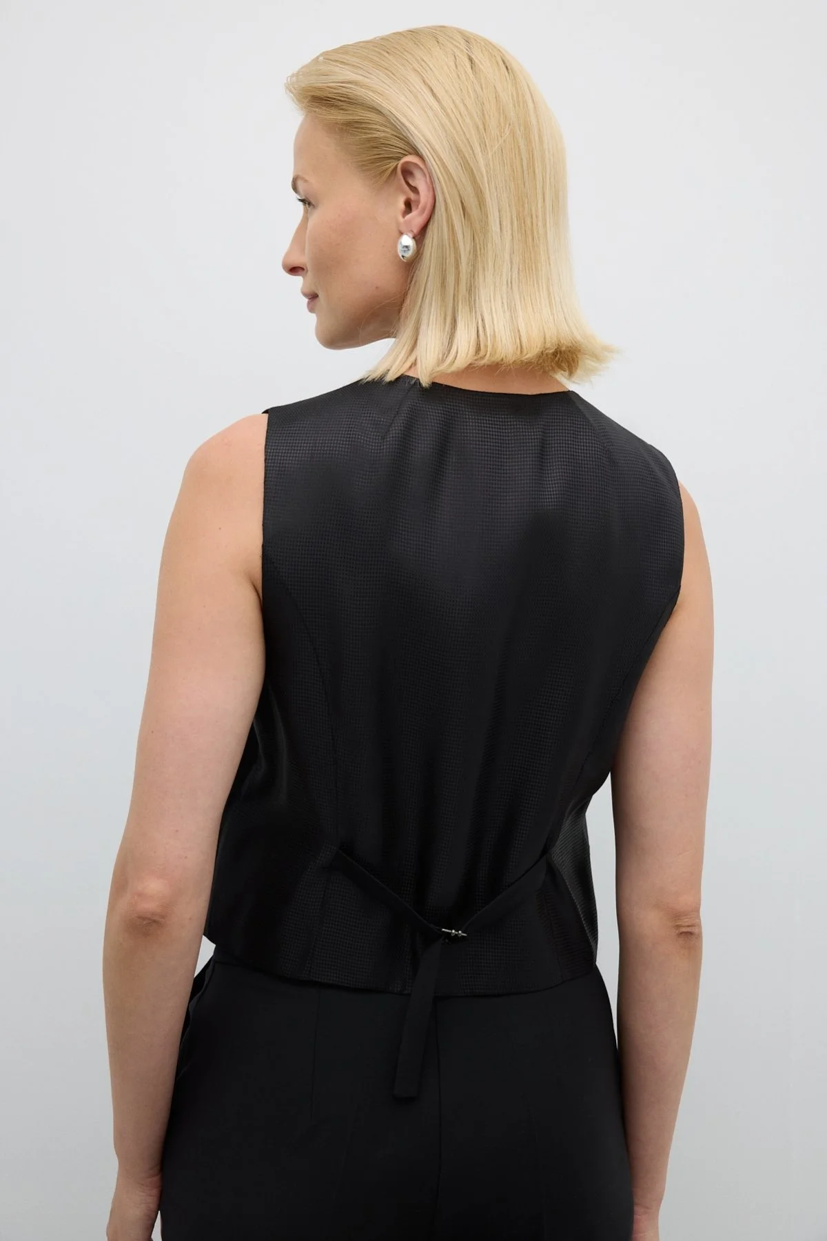 V Yaka Yelek Siyah - 2