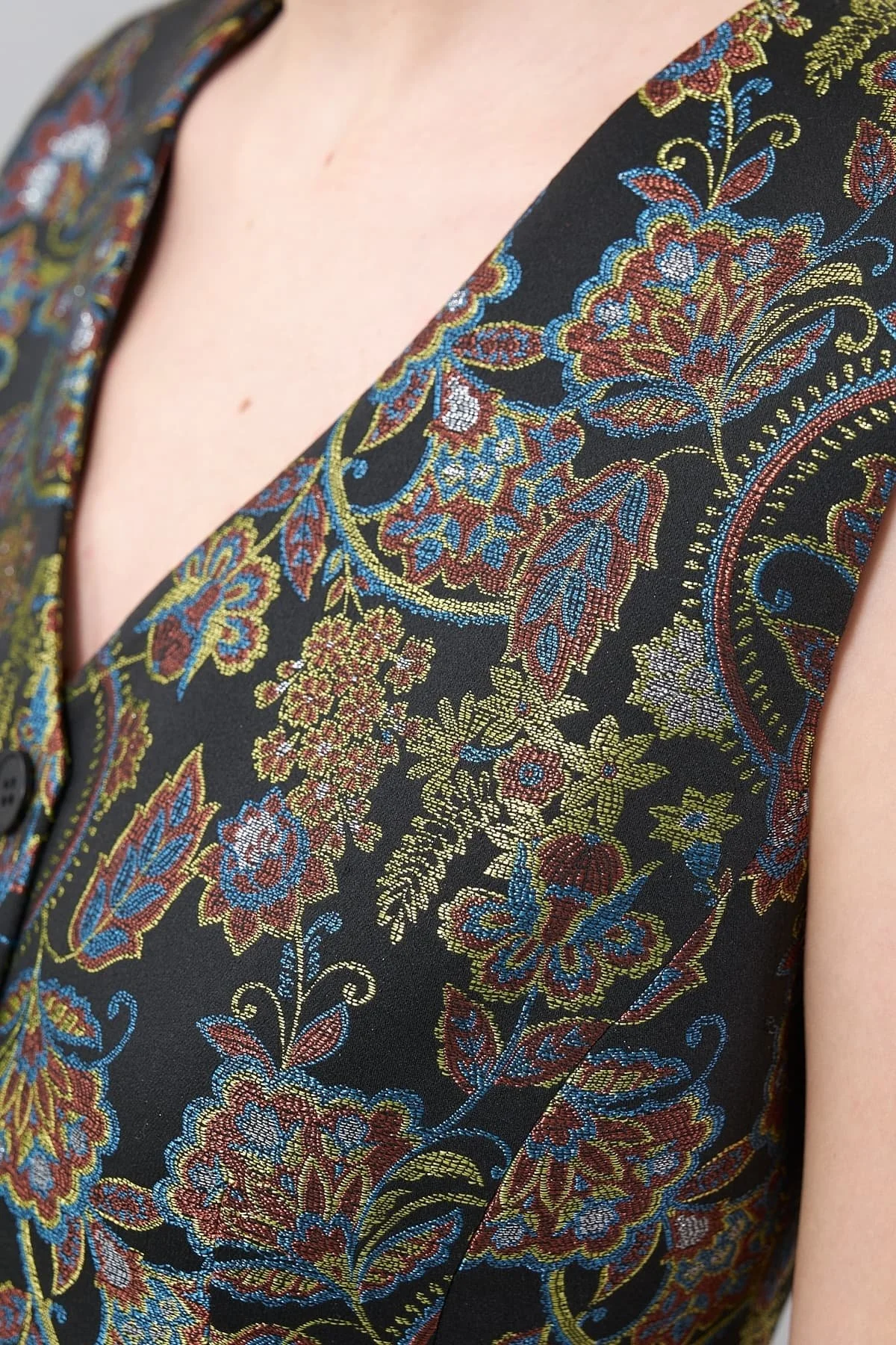 Jakar Desenli Yelek Olive - 4