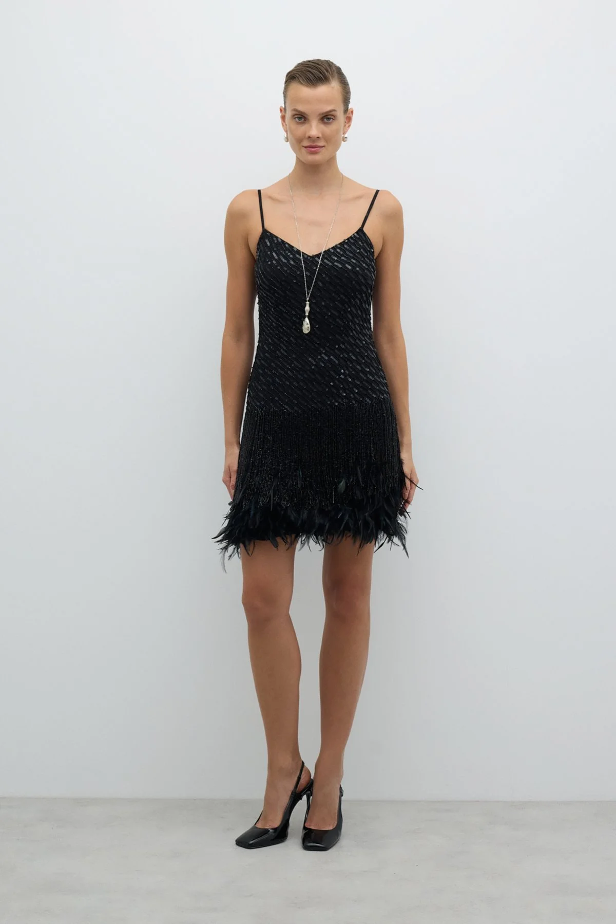 K26 61101 Elbise Siyah - 1