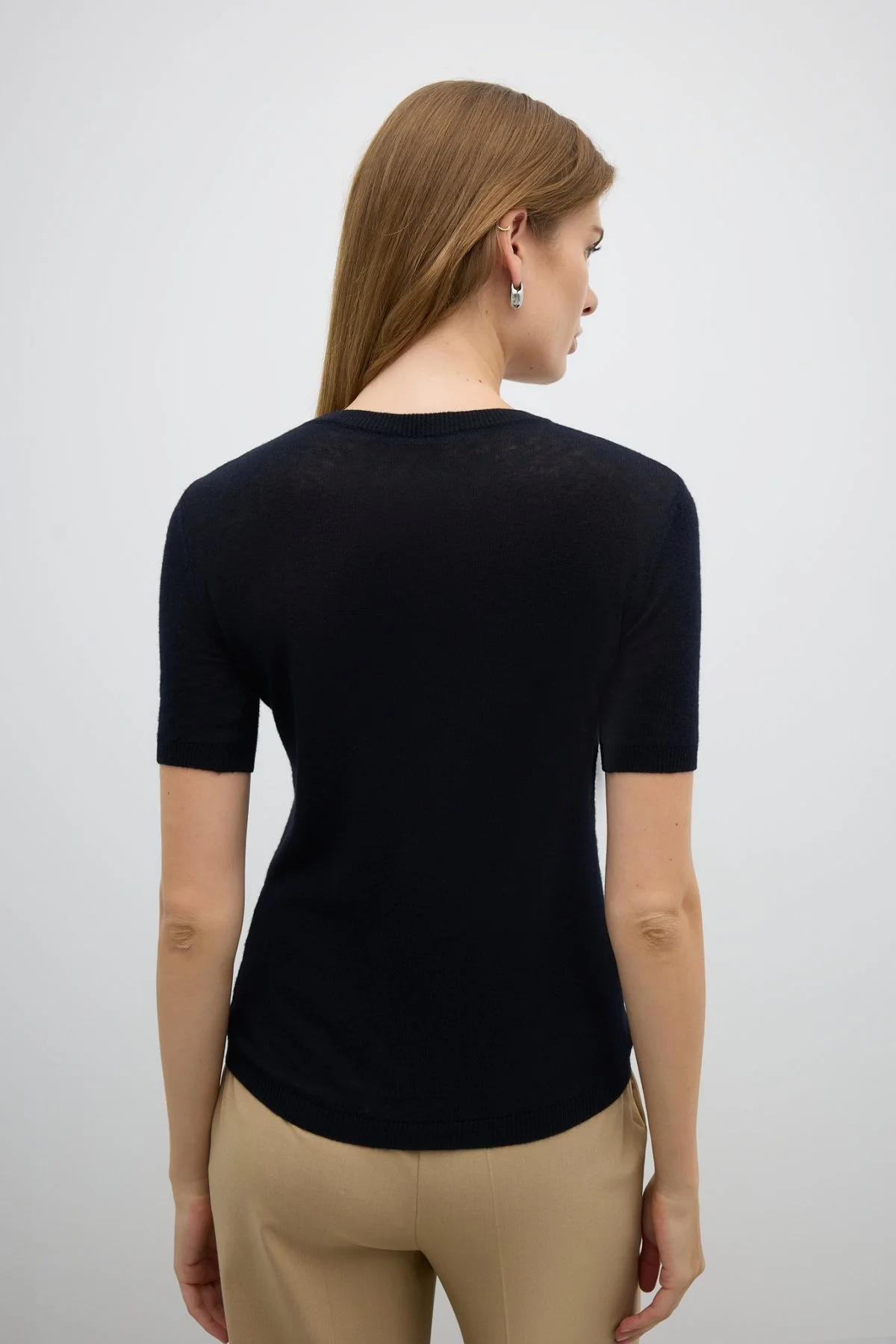 Bisiklet Yaka Triko Siyah - 2