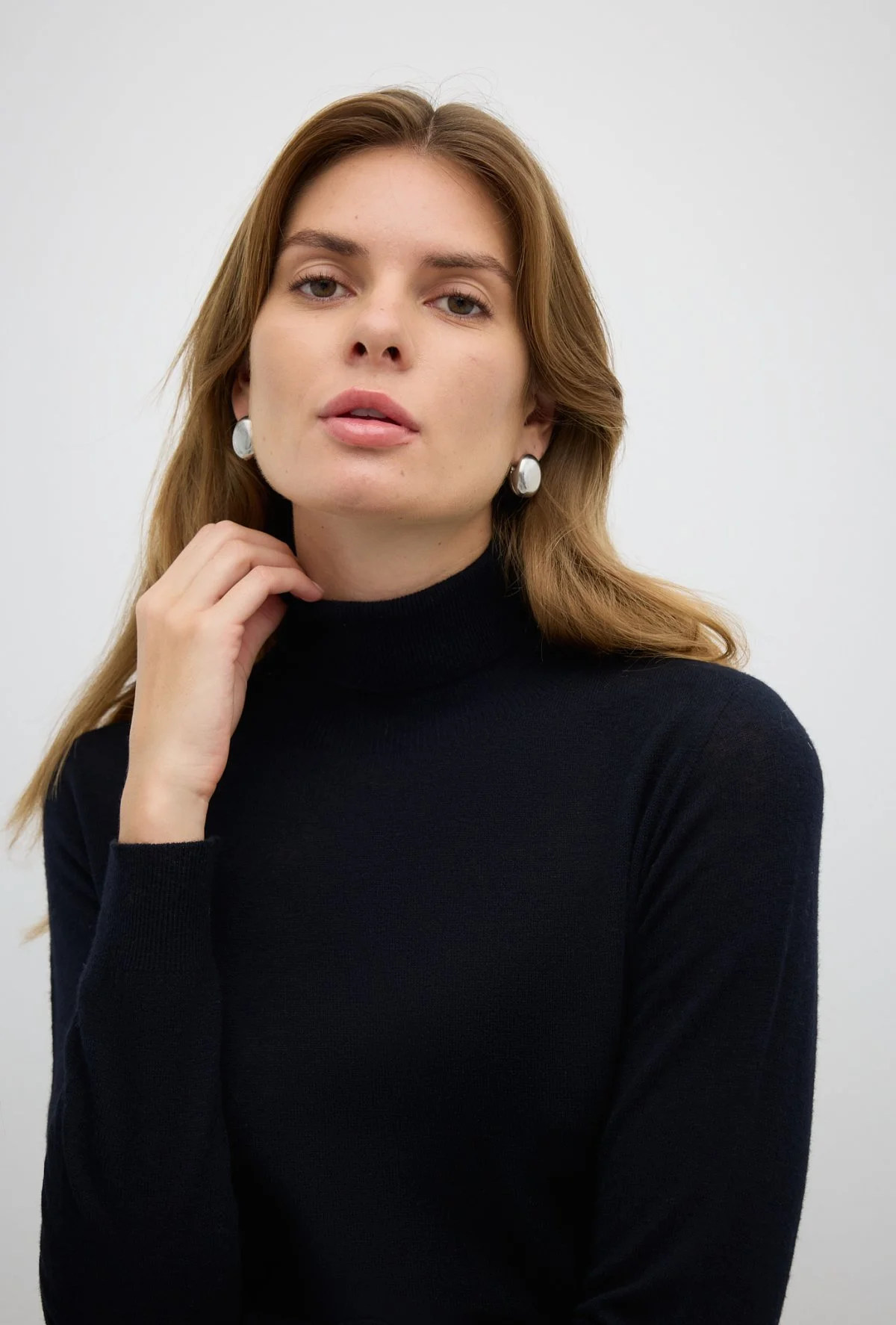 Yün Karışımlı Triko Kazak Siyah - 4