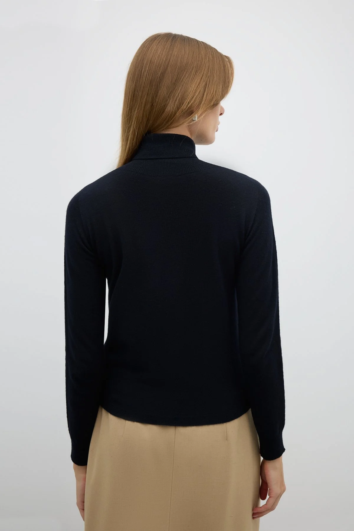 Yün Karışımlı Triko Kazak Siyah - 2