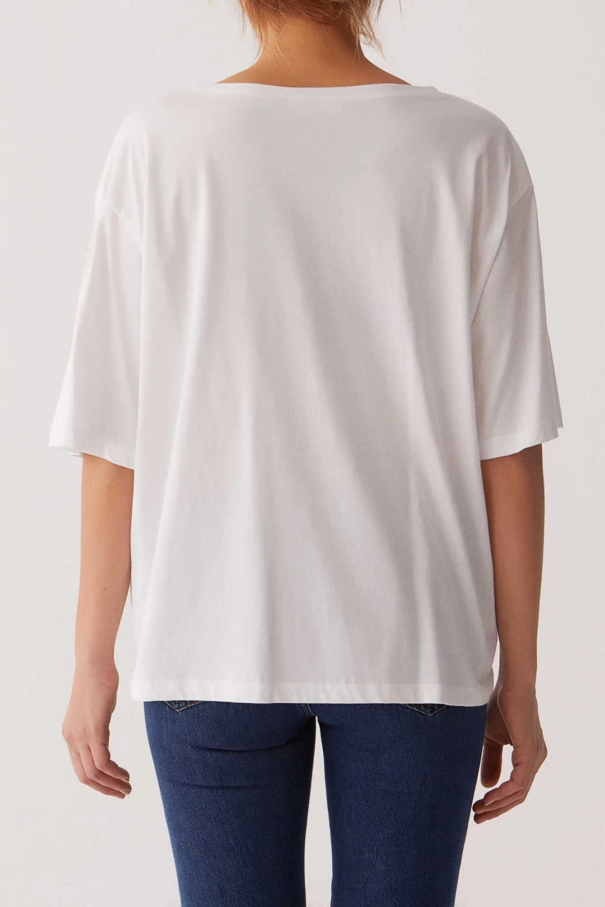 Kadın T-Shirt Optik Beyaz - 2