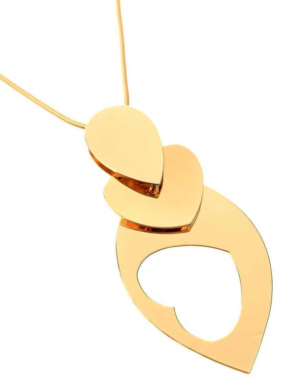 Kalp Detaylı Gold Kolye Gold - 2