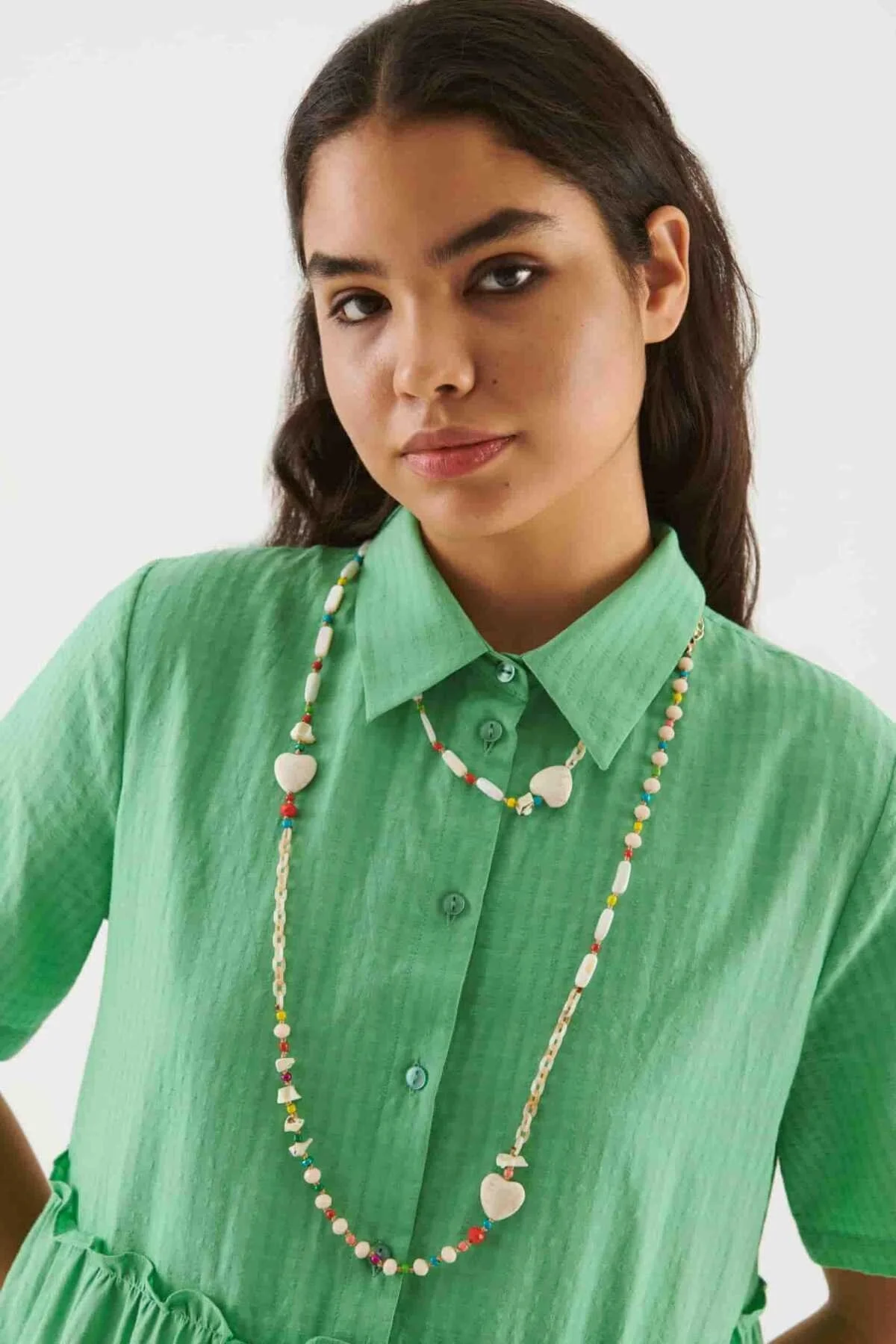 Kalpli Uzun Kolye Standart Renk - 2