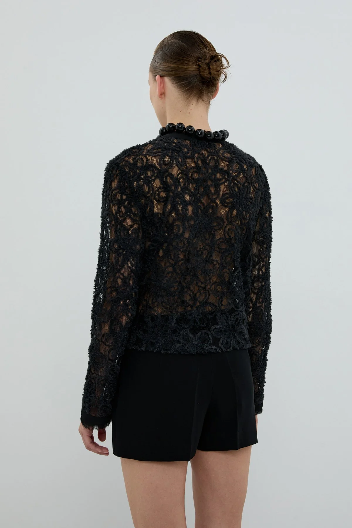 Klasik Kemersiz Şort Siyah - 2