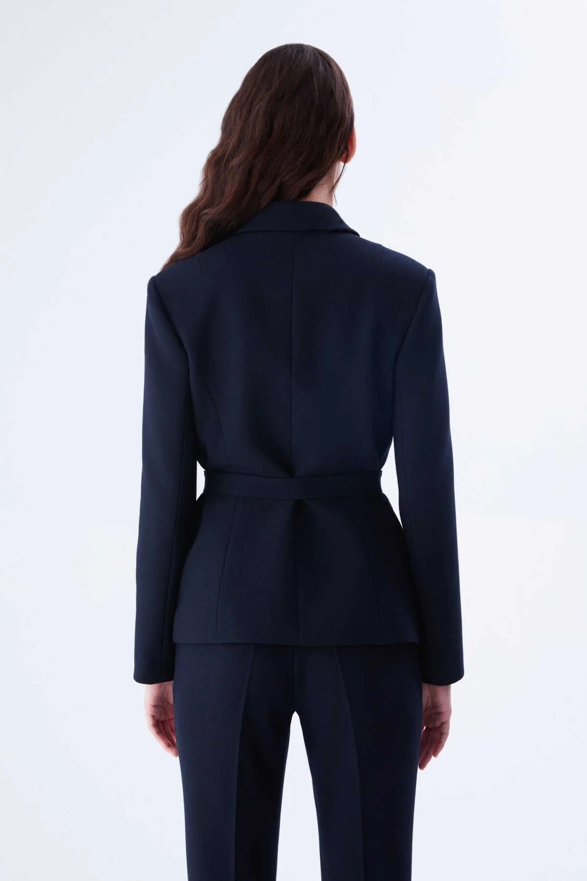 Kemer Ve Düğme Detaylı Ceket Lacivert - 2
