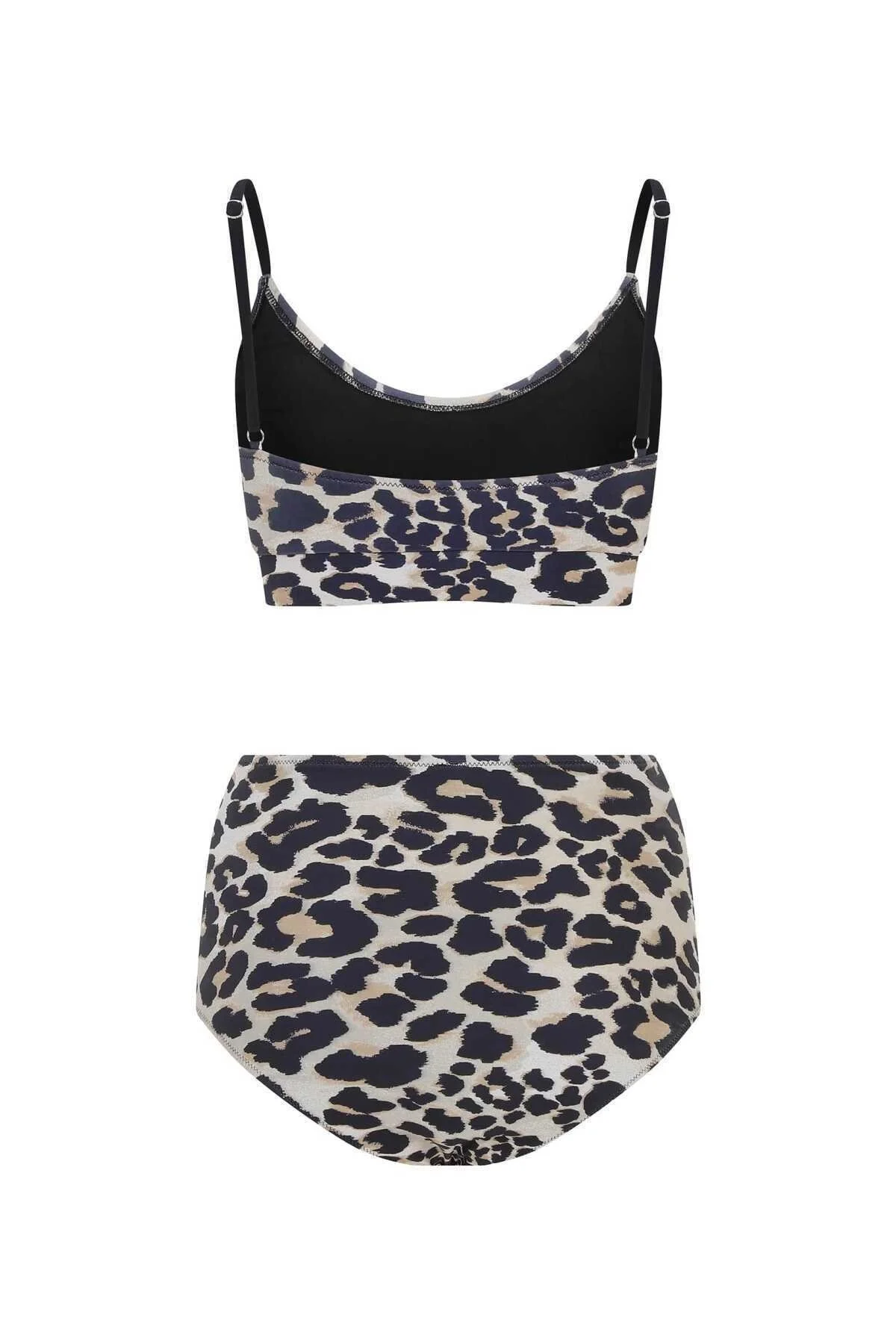 Kemerli Leopar Desenli Bikini Leopar - 5