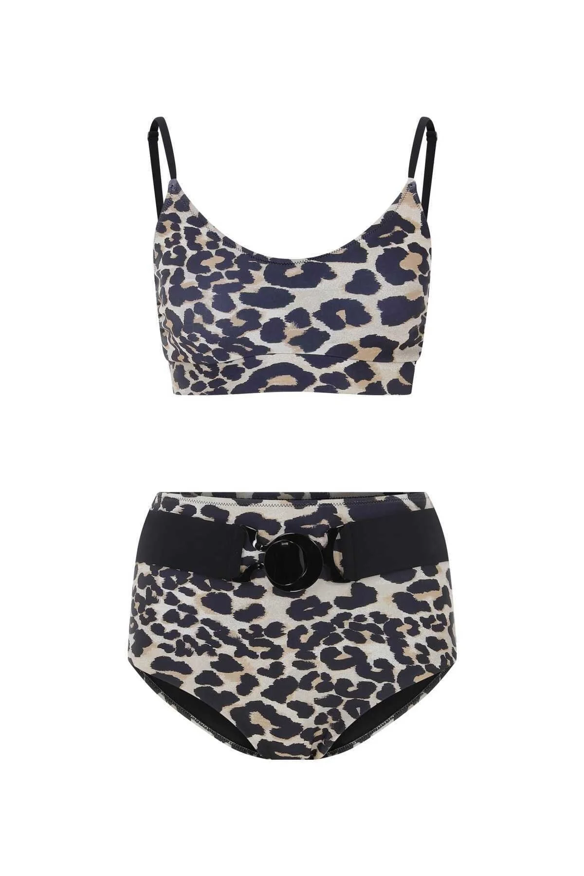 Kemerli Leopar Desenli Bikini Leopar - 4