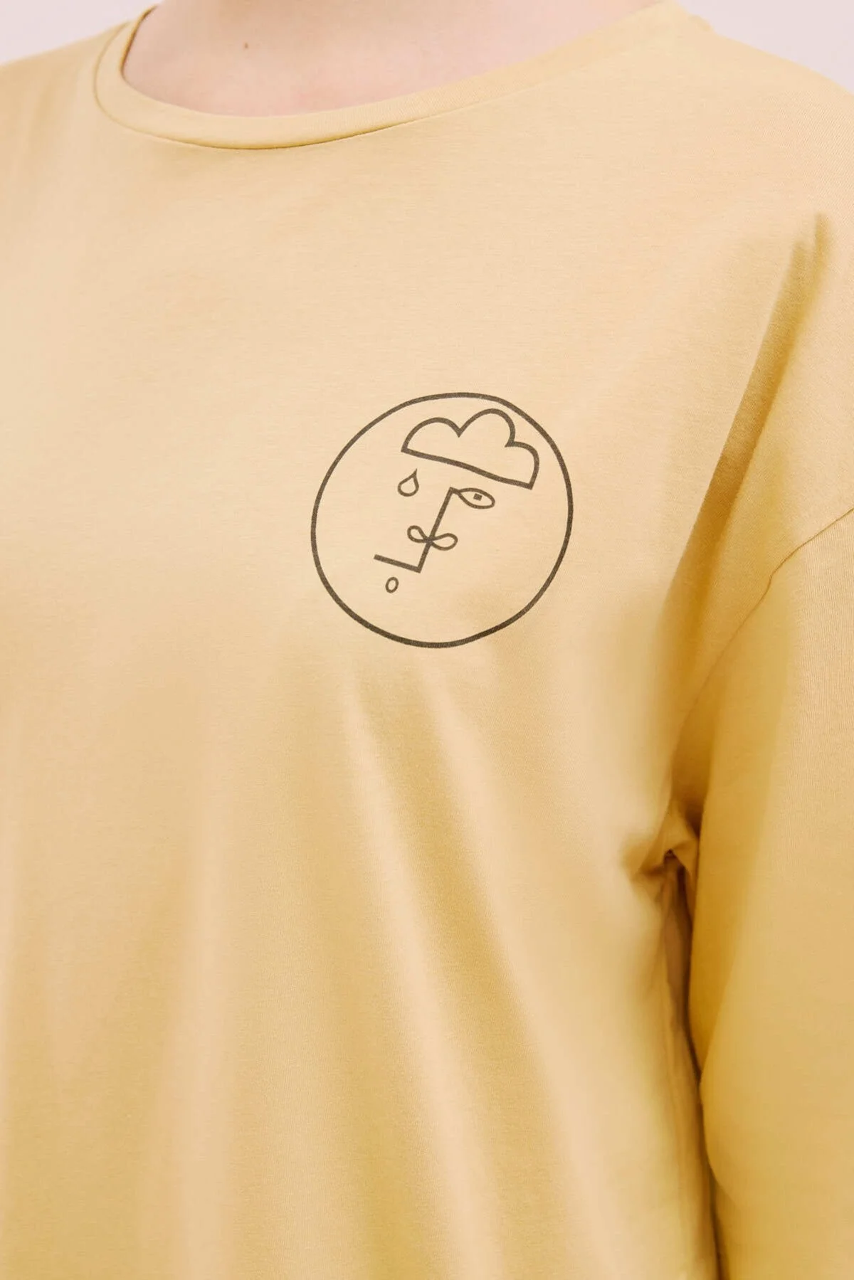 Kısa Kol T-shirt Bej - 3