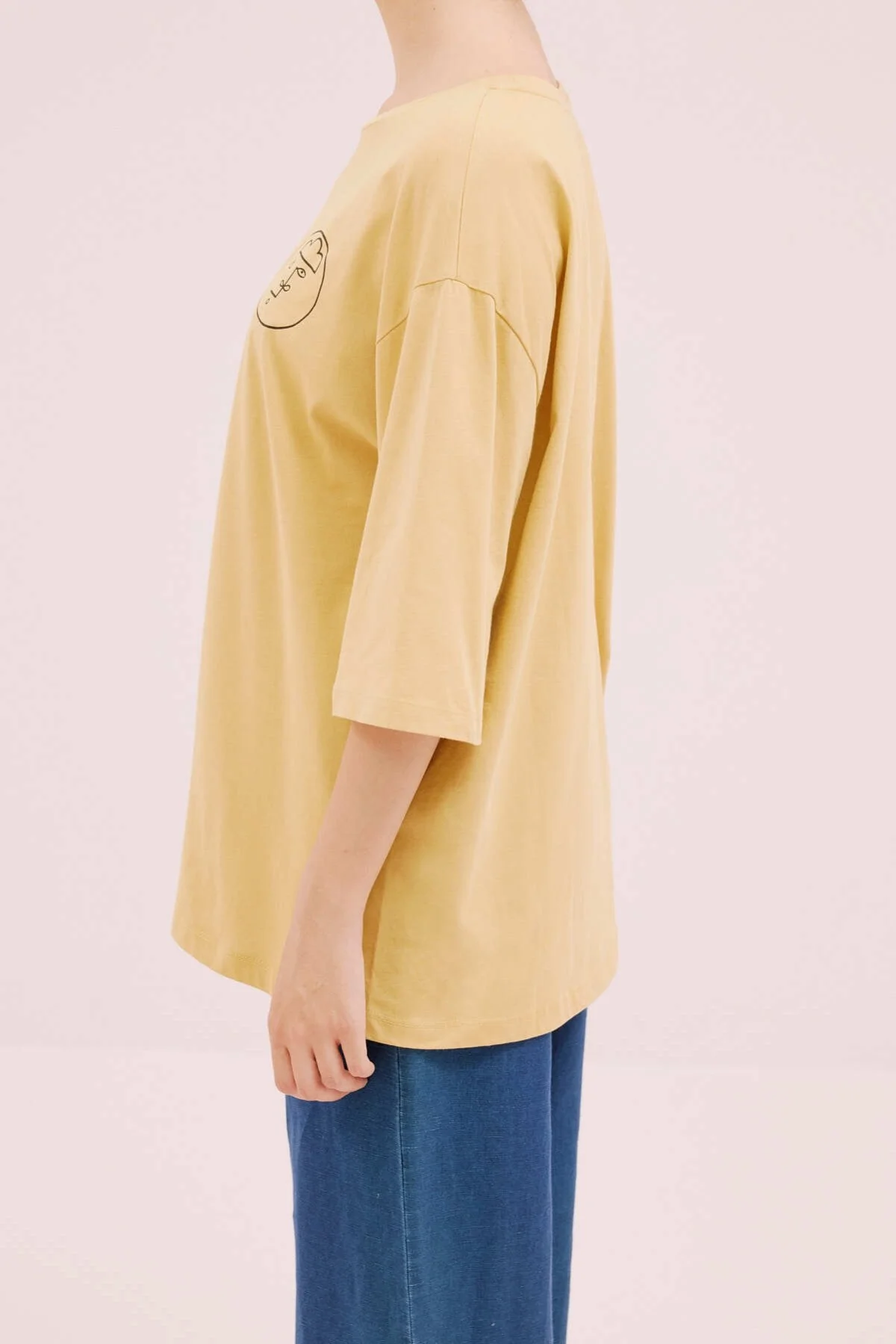 Kısa Kol T-shirt Bej - 4