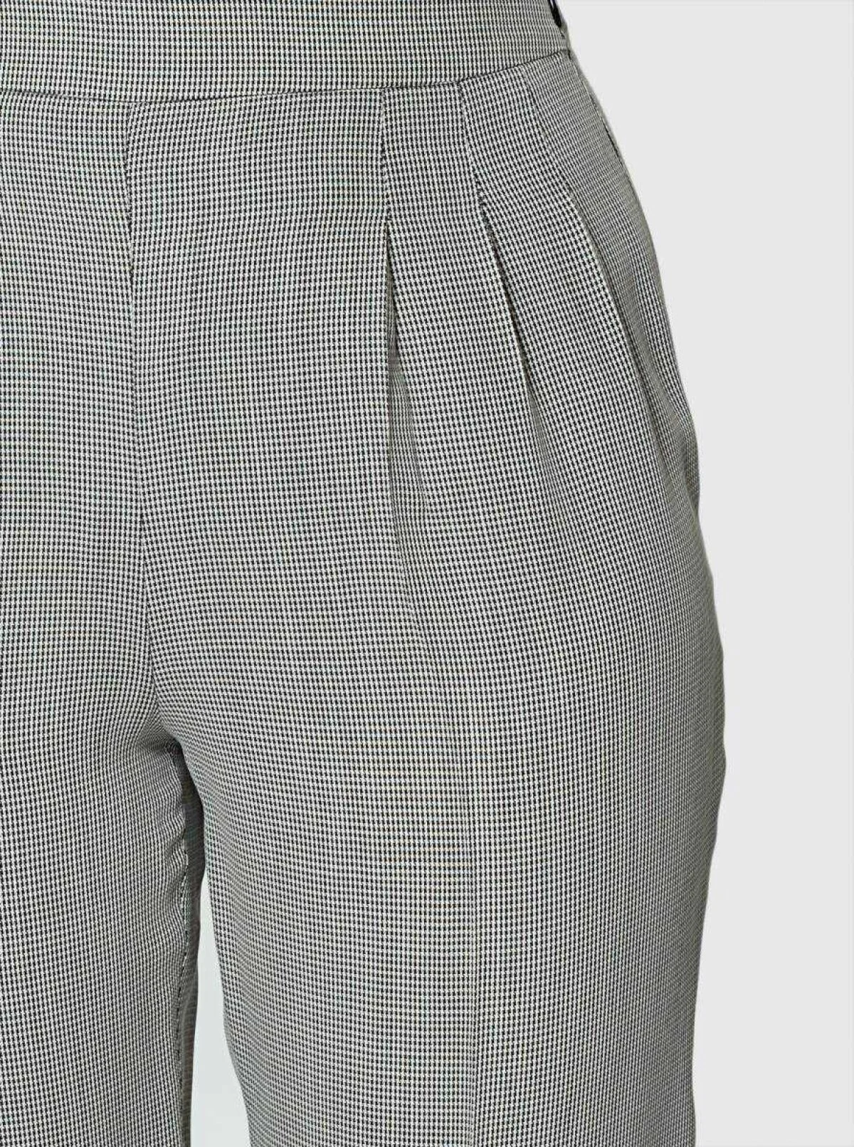  Kısa Paça Kadın Pantolon Siyah-Beyaz - 3