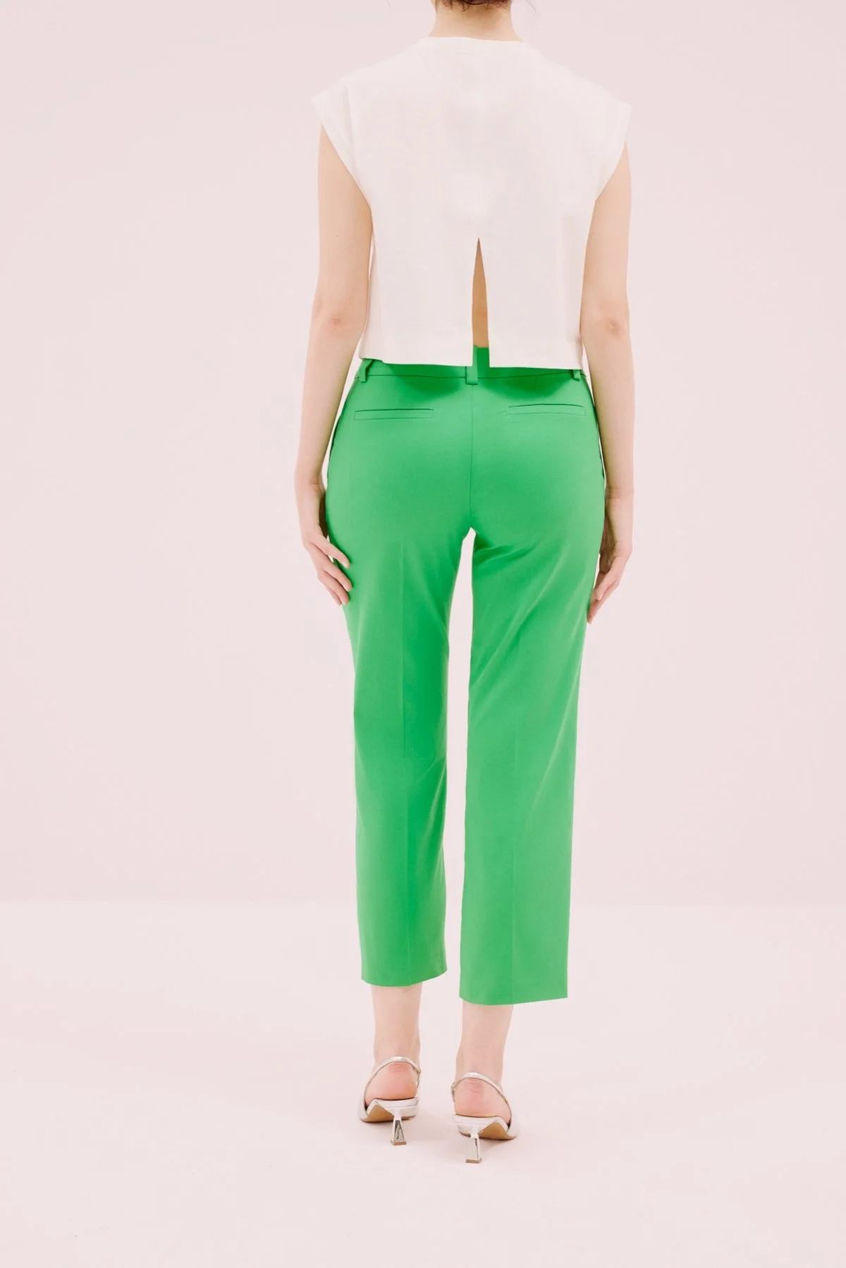 Kısa Paça Pantolon Yeşil - 2