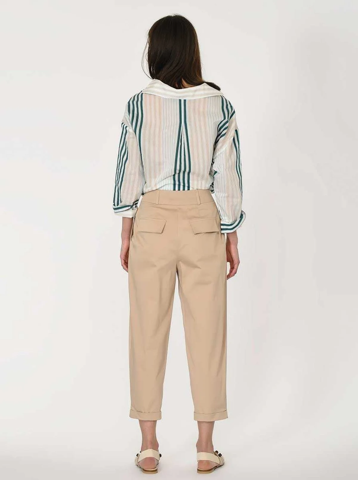 Kısa Paça Pantolon Bej - 2