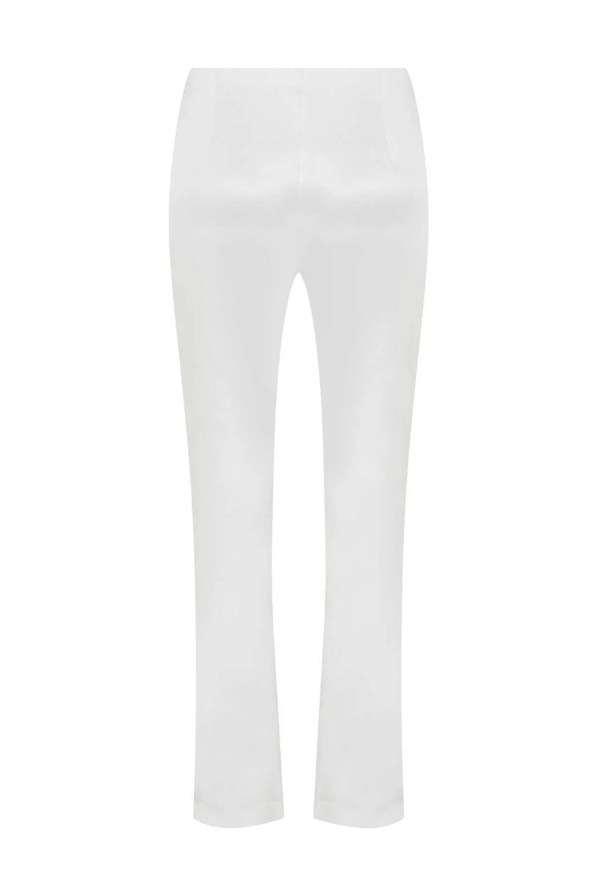 Kısa Paçalı Kadın Pantolon Beyaz - 5