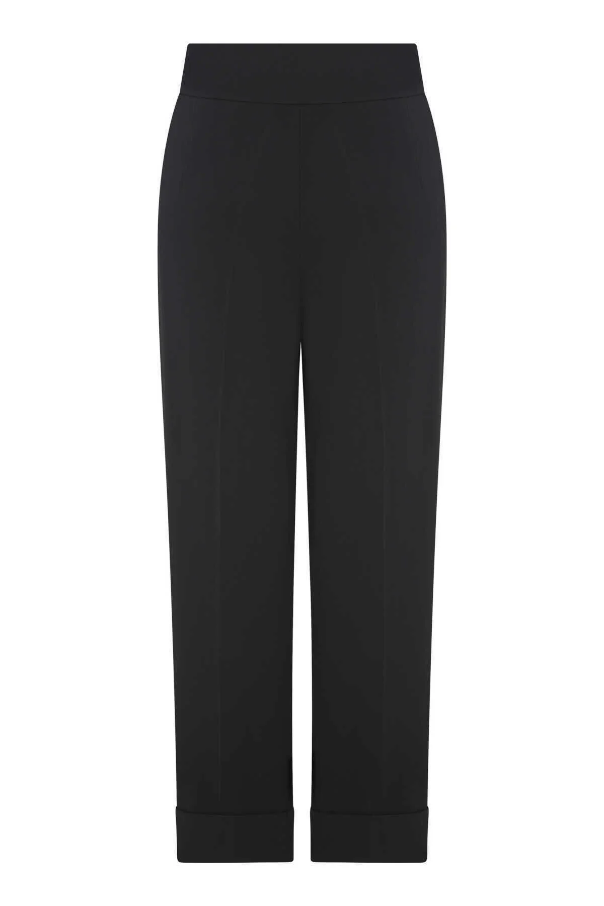  Kısa Ve Duble Paça Kadın Pantolon Siyah - 3