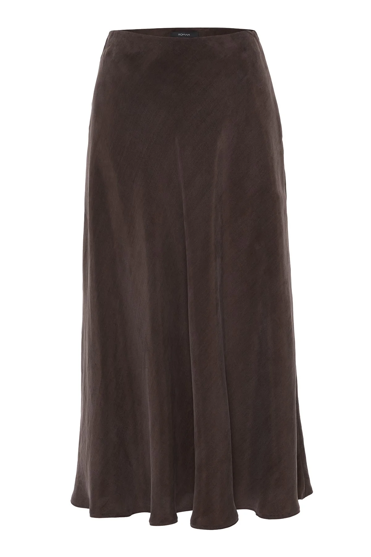 Kloş Midi Etek Kahve - 4