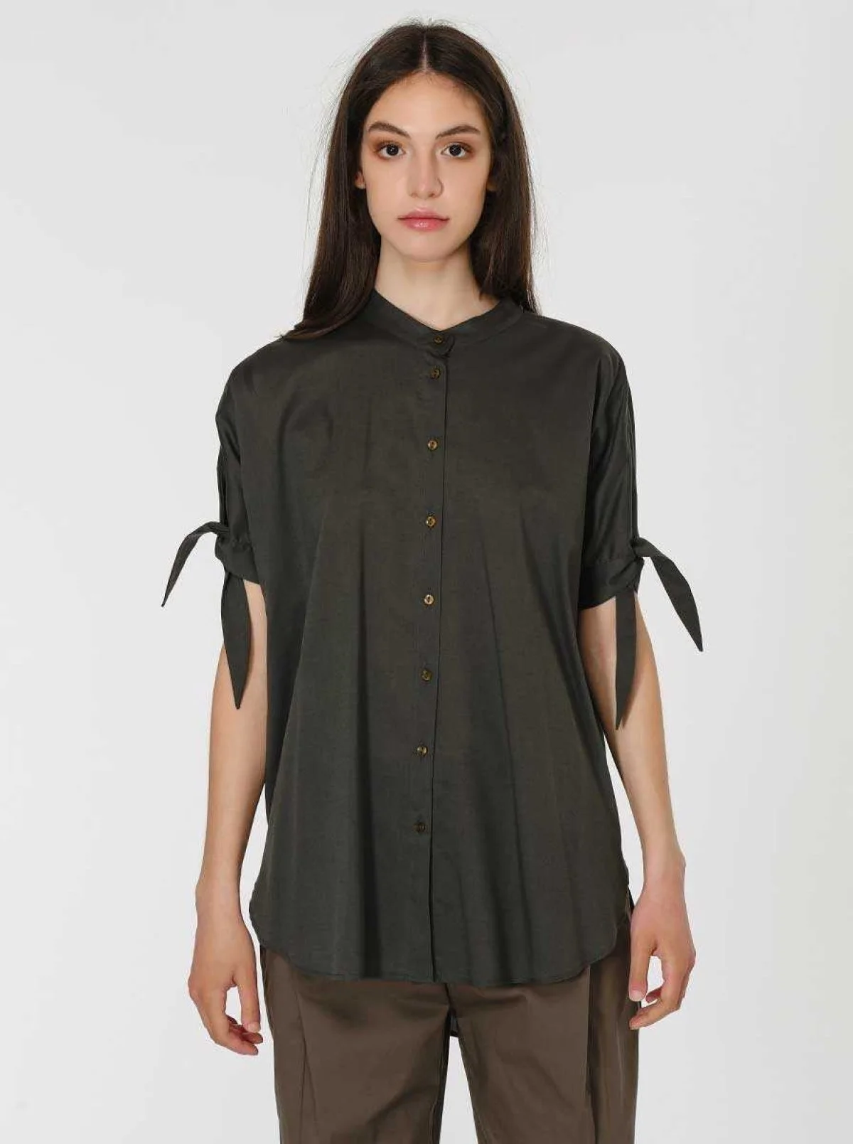 Kol Detaylı Tunik Antrasit - 1