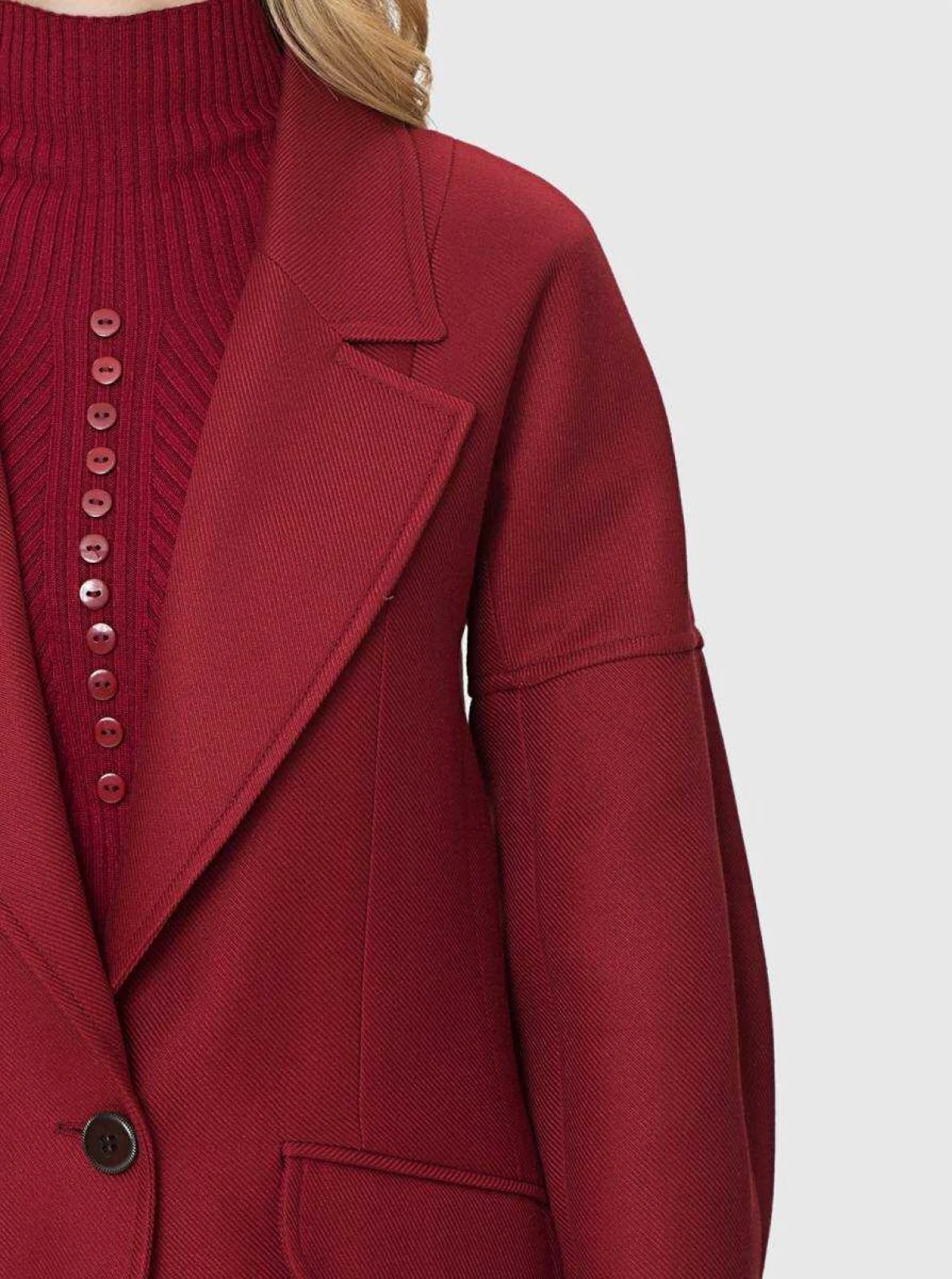  Kolları Geniş Cep Detaylı Kap Bordo - 3