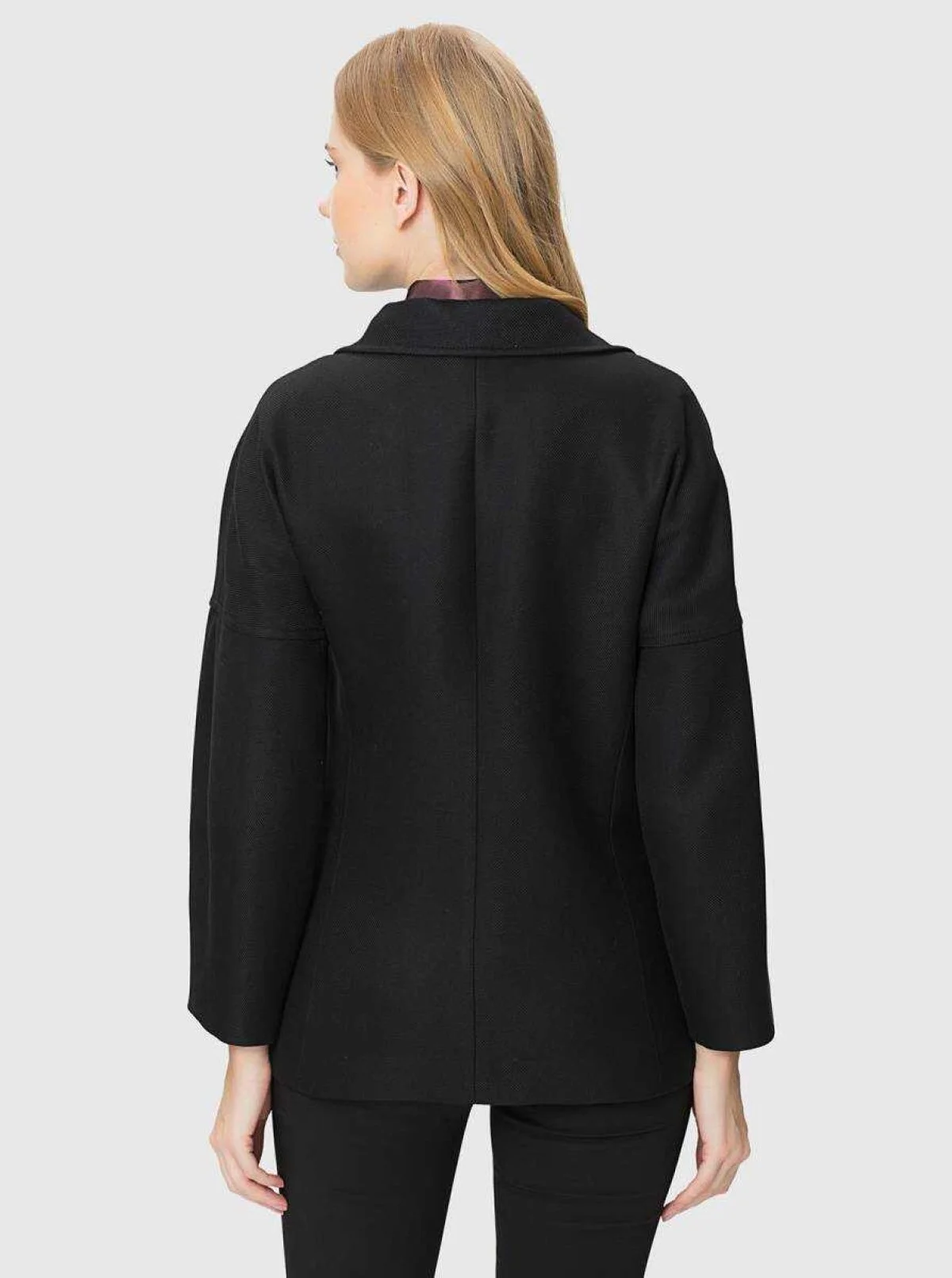  Kolları Geniş Cep Detaylı Kap Siyah - 2