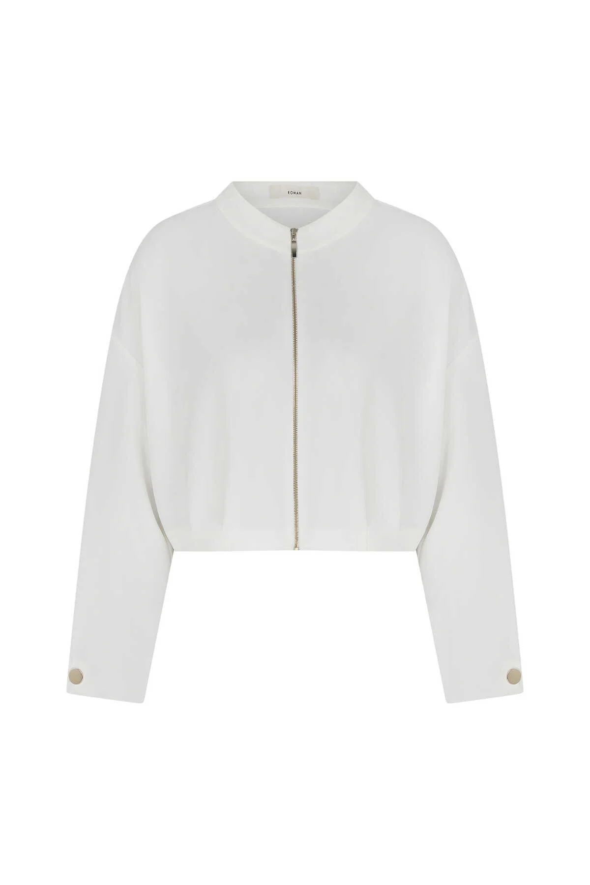 Kollu Kadın Ceket Beyaz - 4