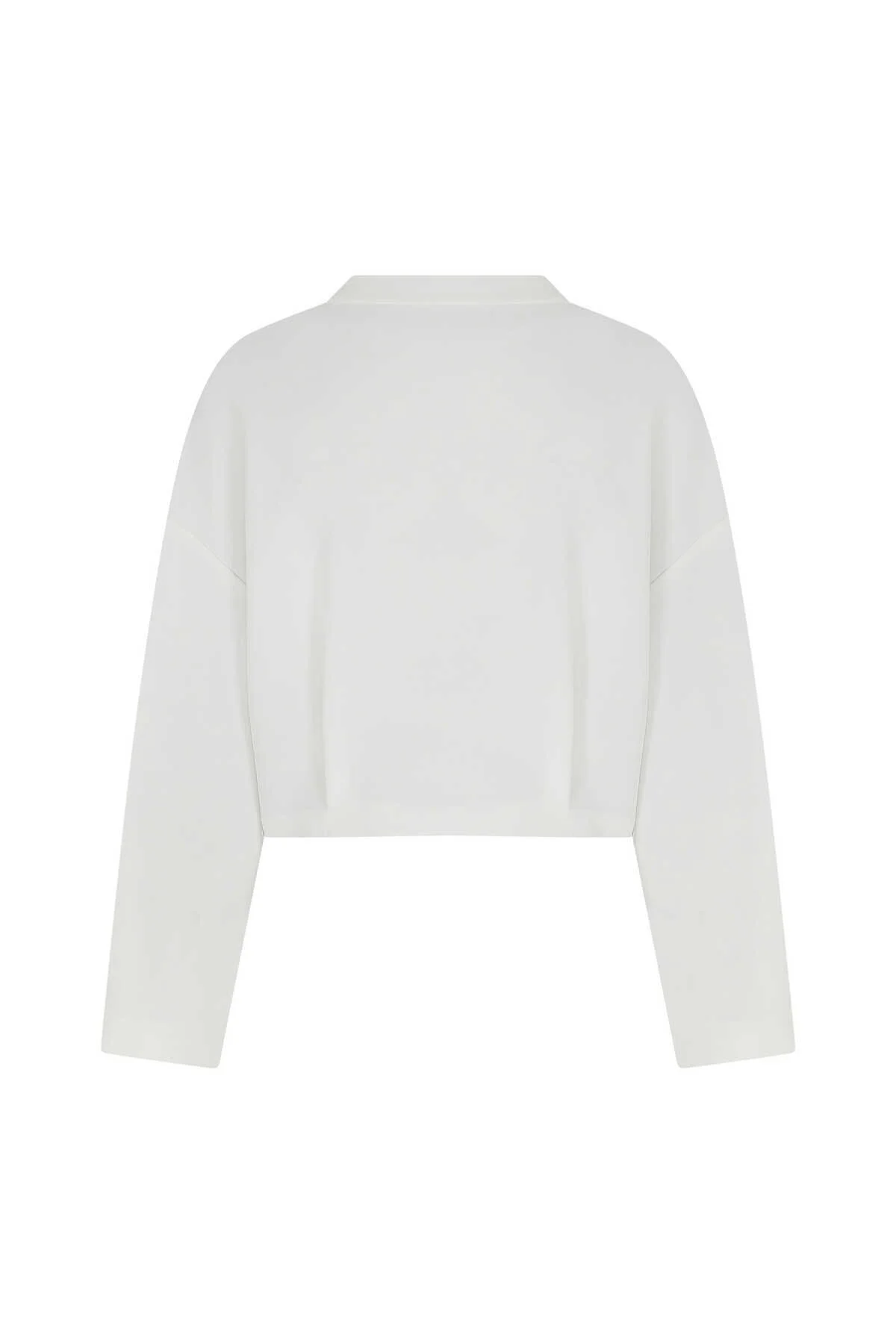 Kollu Kadın Ceket Beyaz - 5