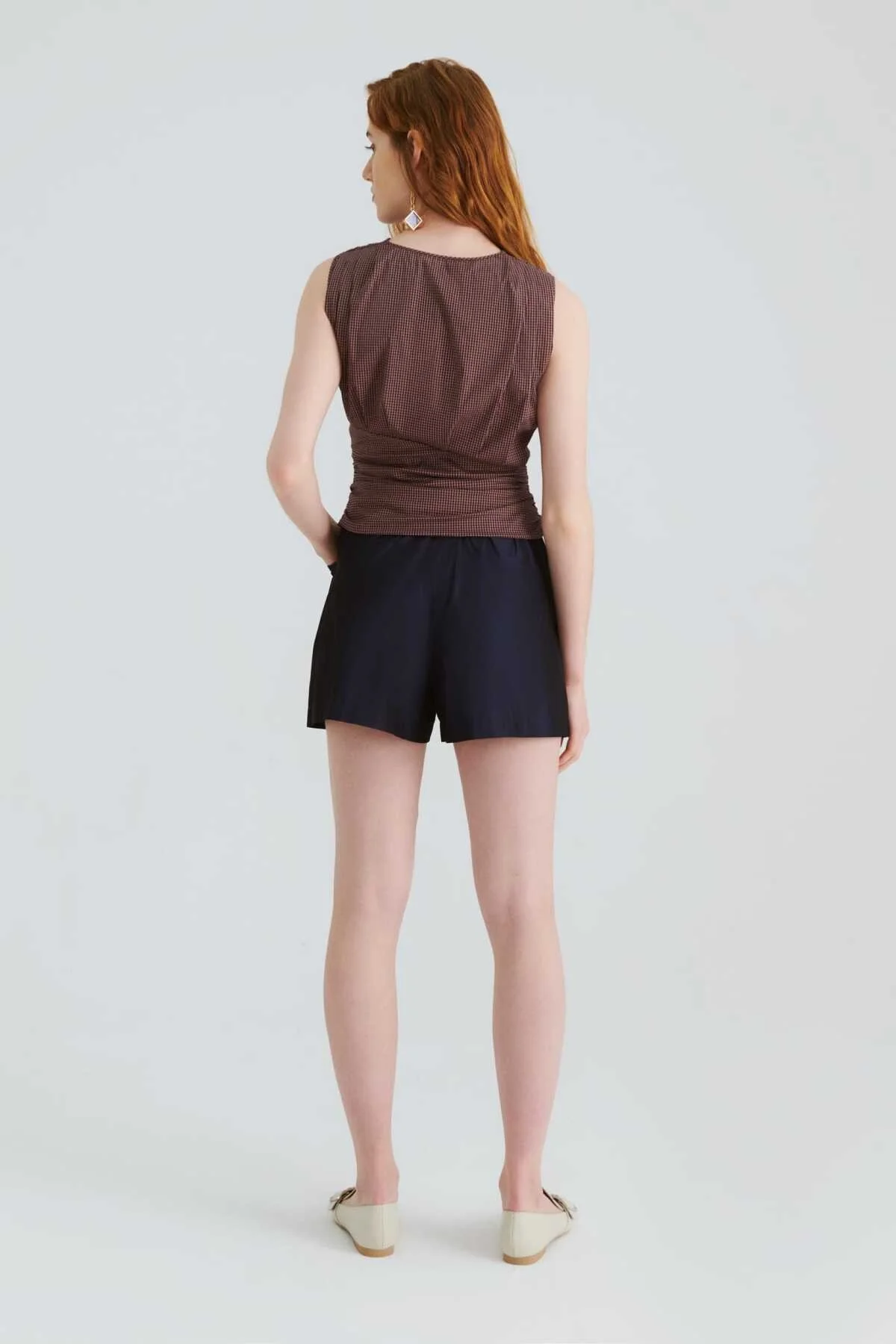 Kolsuz Kruvaze Bluz Siyah-Beyaz - 2