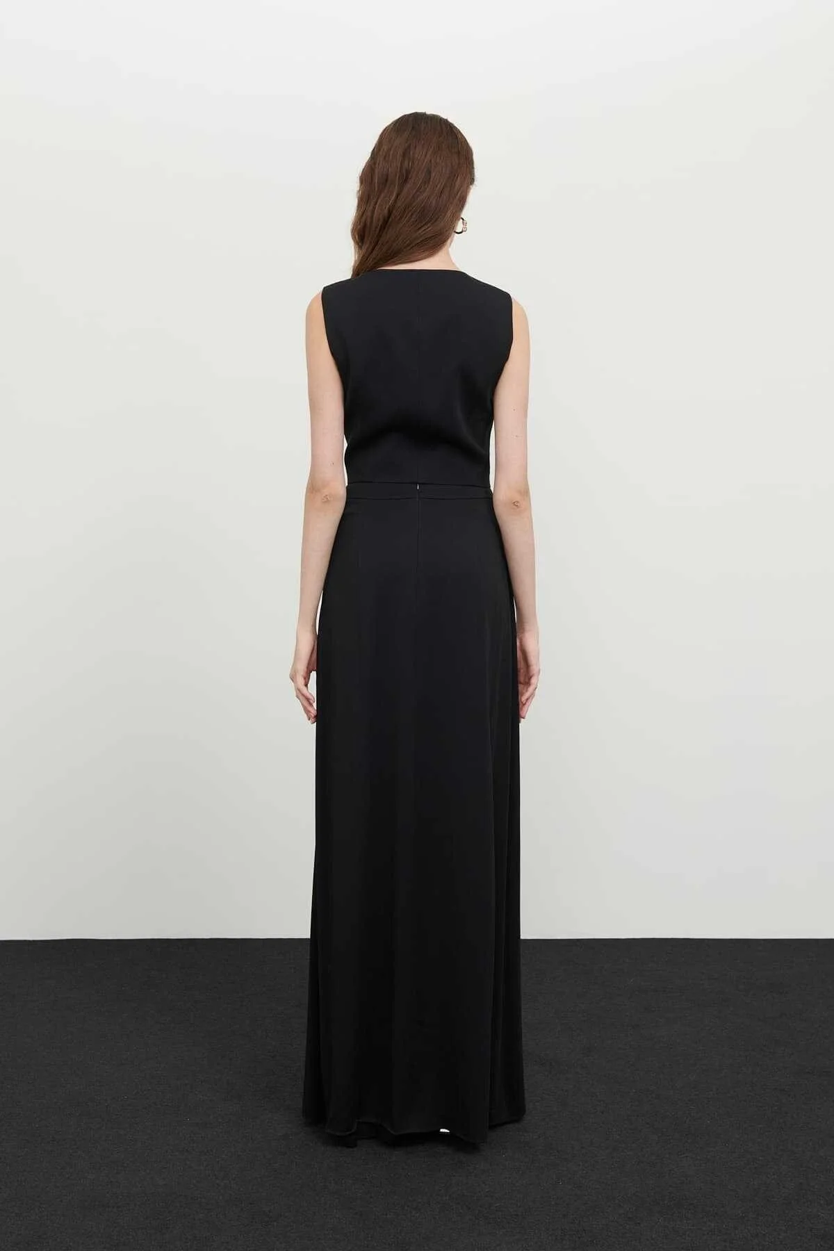 Crep V Yaka Viscon Yelek Siyah - 2