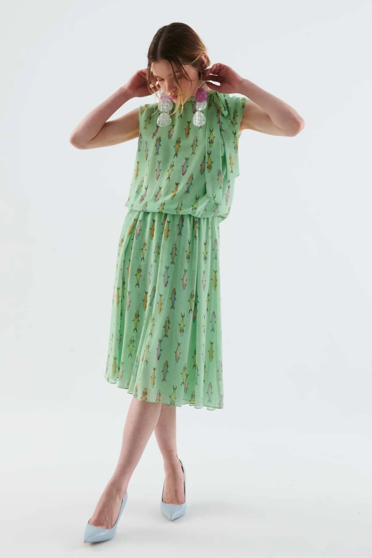 Yırtmaçlı Elbise Standart Renk - 1