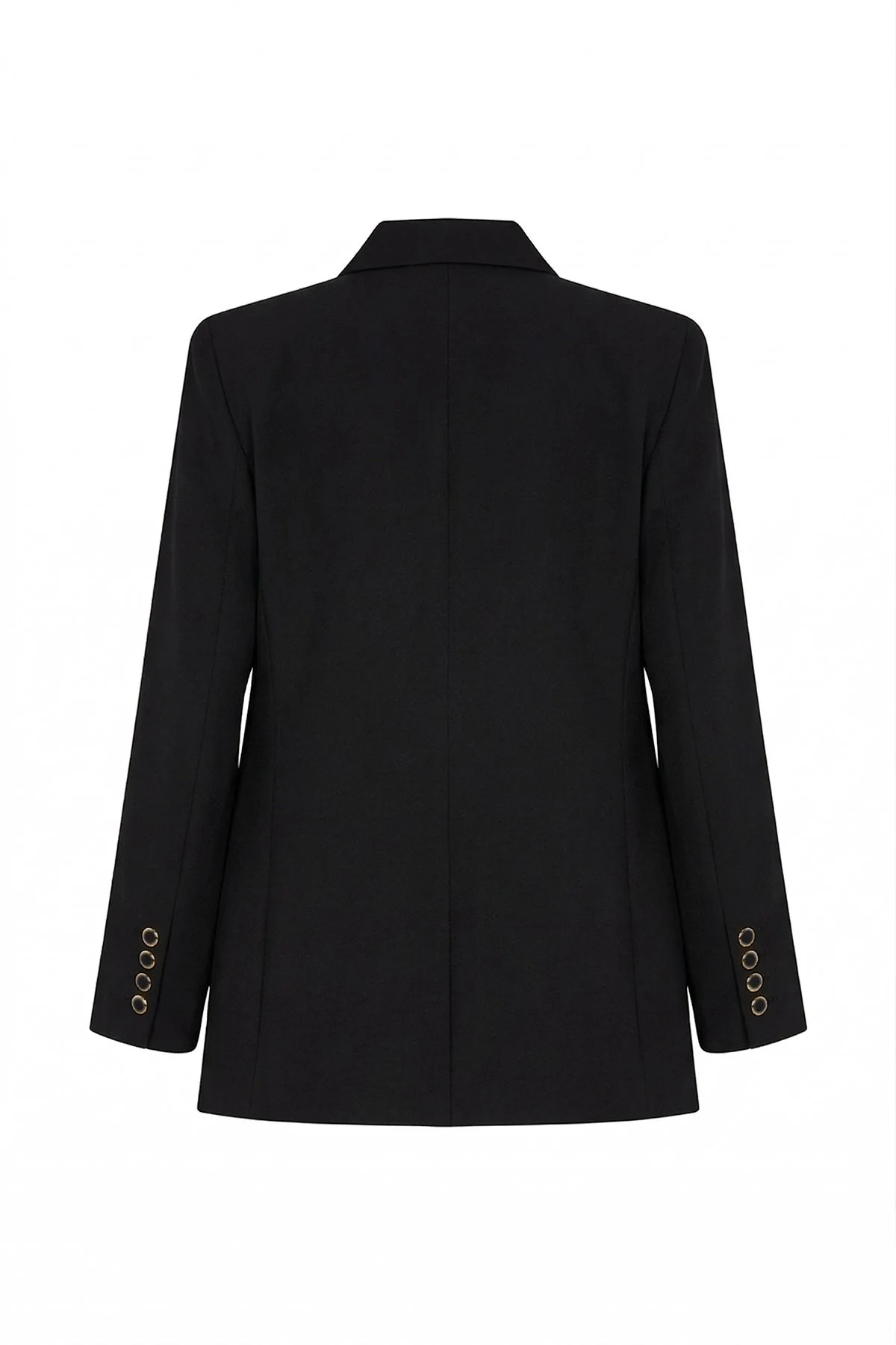 Kruvaze Blazer Ceket Siyah - 5