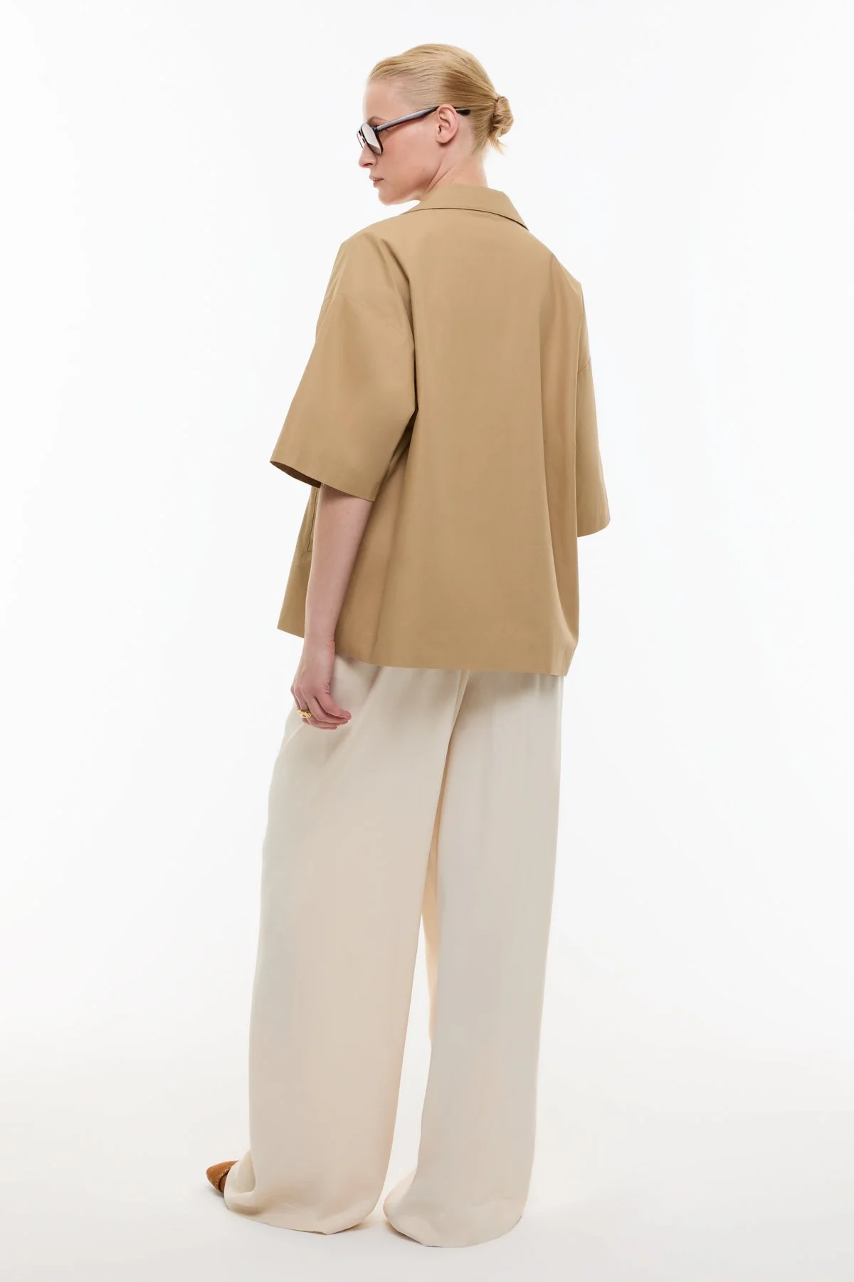 Kruvaze Kısa Kol Ceket Kahve - 2