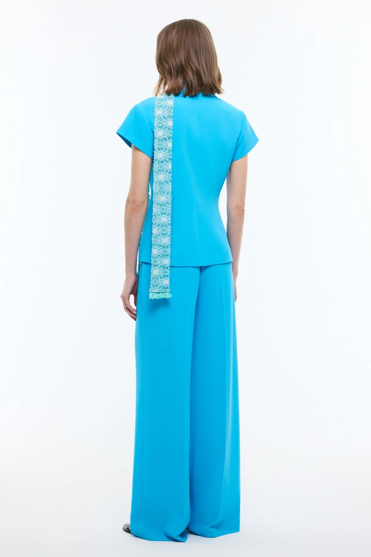 Kruvaze Kısa Kol Ceket Mavi - 2