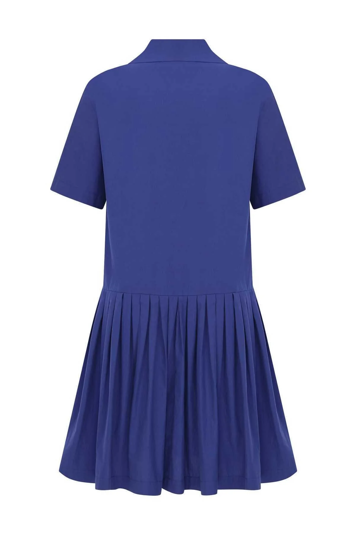 Kruvaze Yakalı Günlük Elbise Lacivert - 5