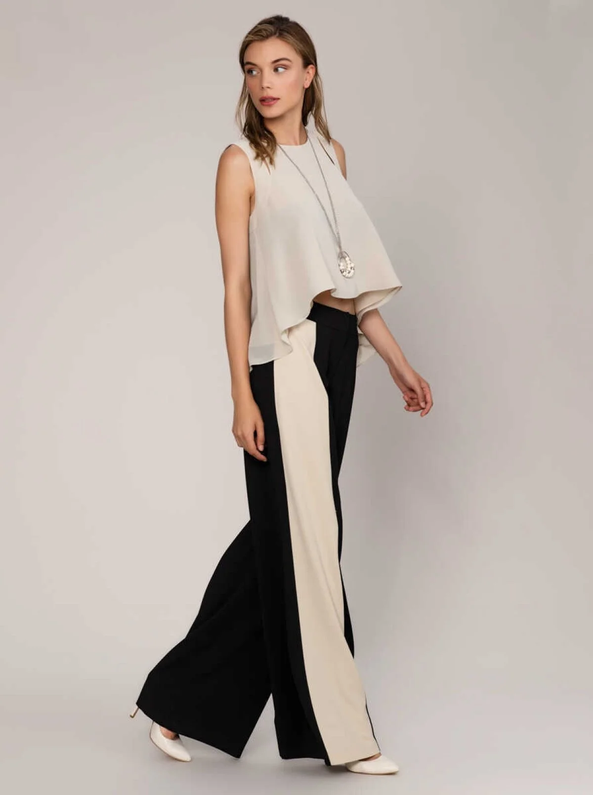 Kumaş Detaylı Pantolon Standart Renk - 4