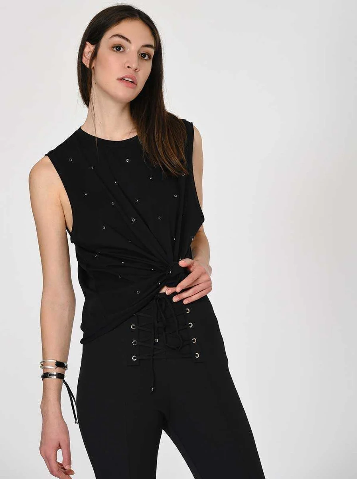 Kuş Detaylı Kadın T-Shirt Siyah - 3