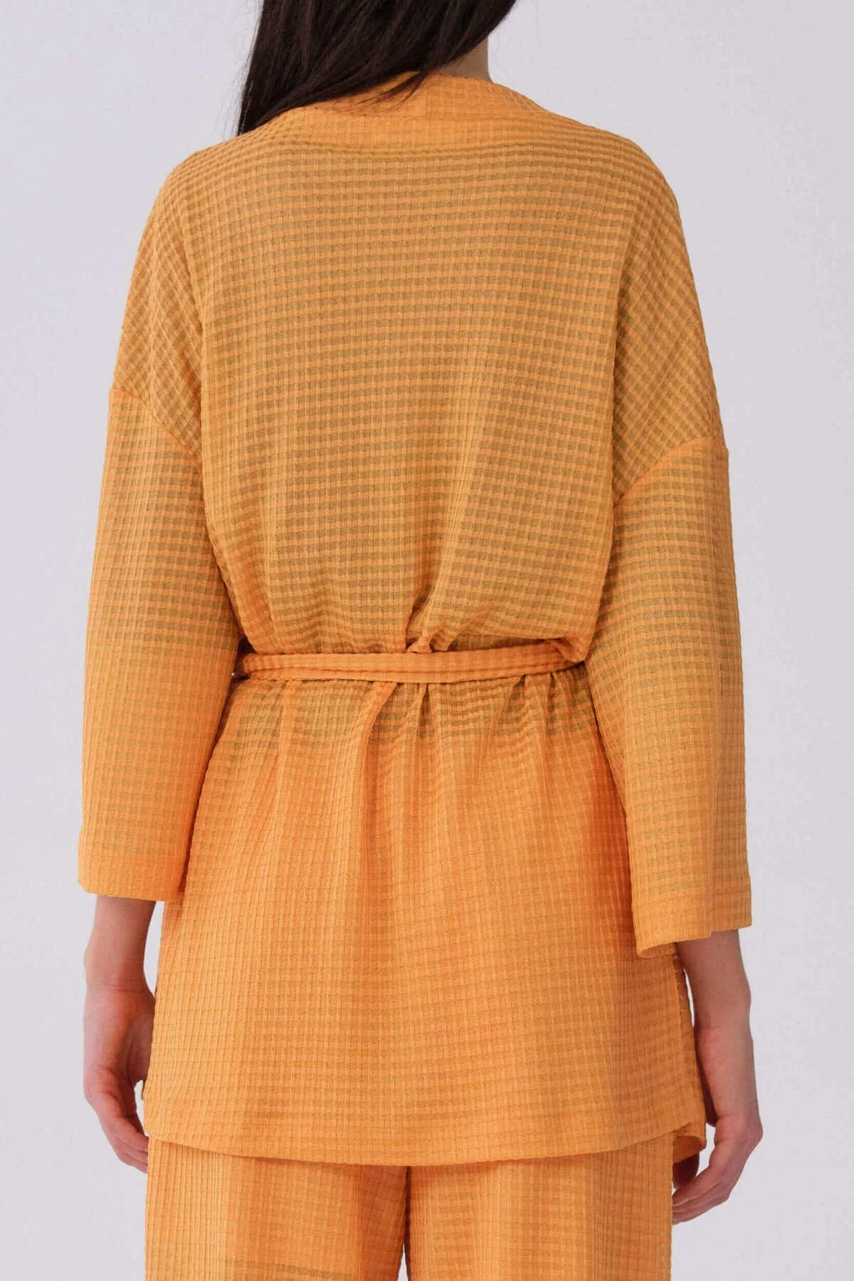 Kuşaklı Kimono Oranj - 2