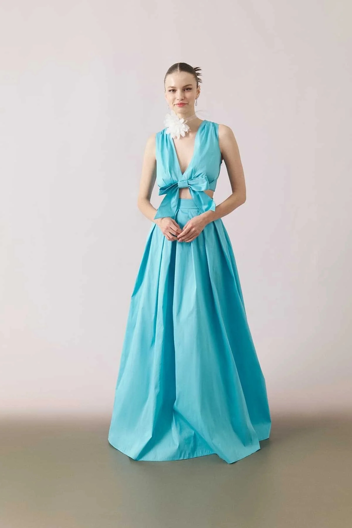 Maksi Boy Tafta Etek Mavi - 4