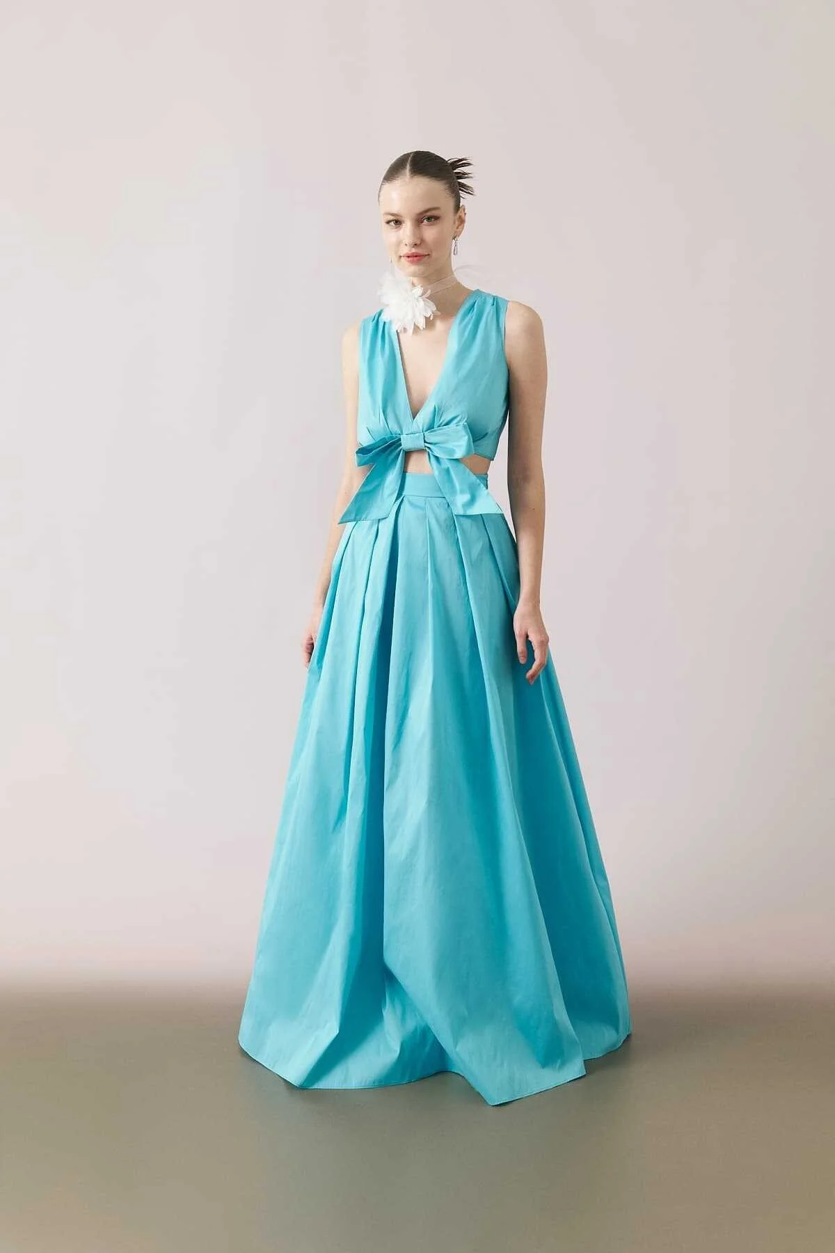 Maksi Boy Tafta Etek Mavi - 1