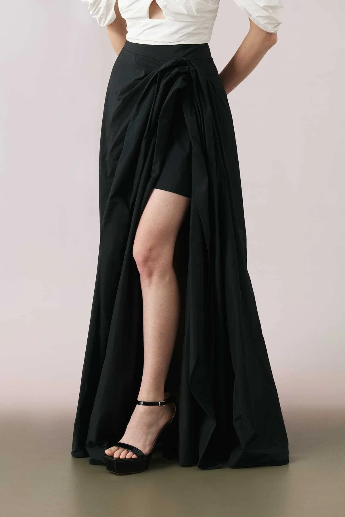 Maksi Boy Tafta Etek Siyah - 3