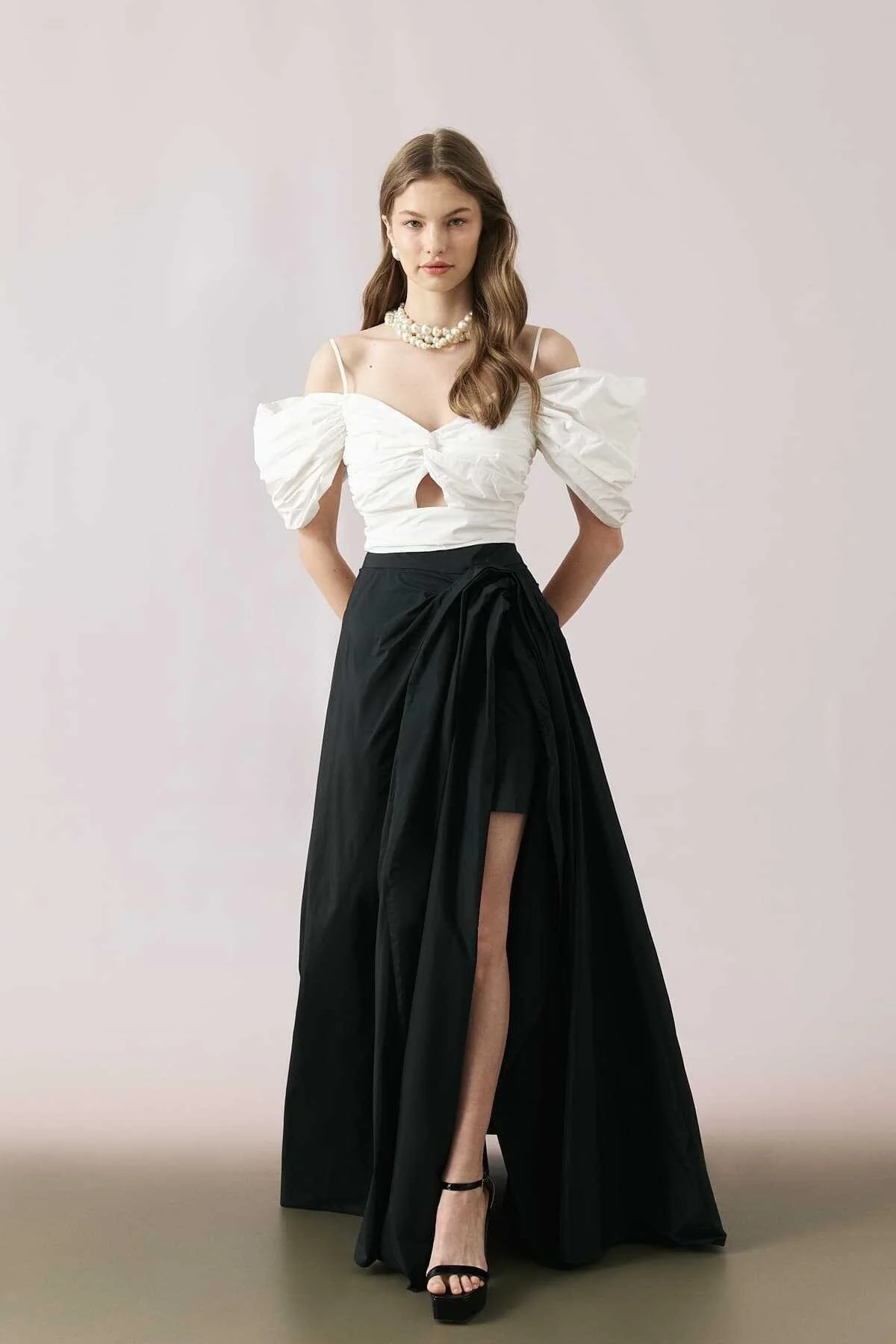 Maksi Boy Tafta Etek Siyah - 1