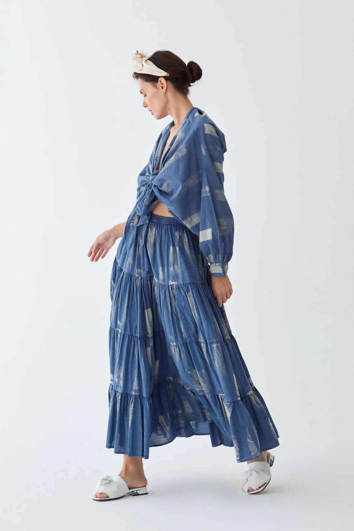 Midi Volanlı Etek Standart Renk - 4