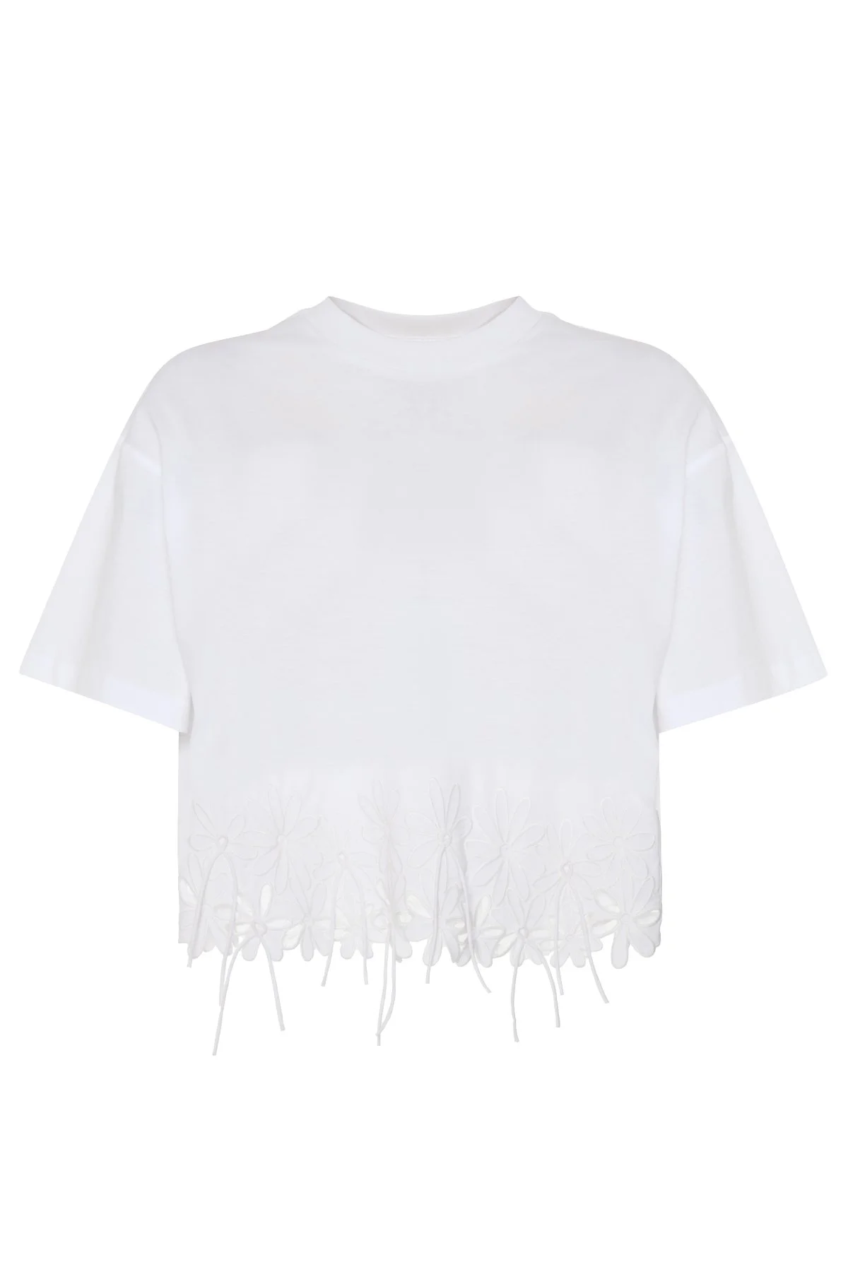 Nakış Detaylı T-Shirt Beyaz - 3